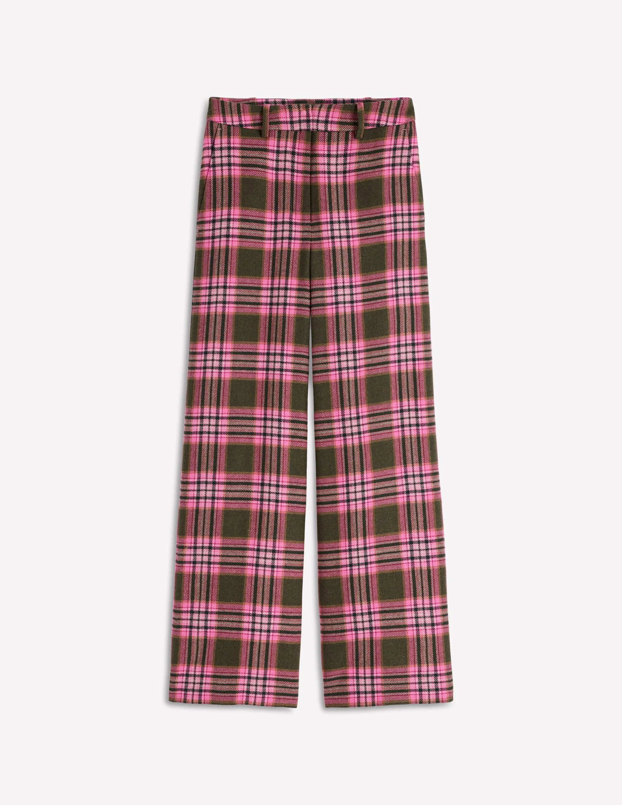 Belgravia Wollhose-Olivgrün, Grün und Rosa Kariert - Image 7