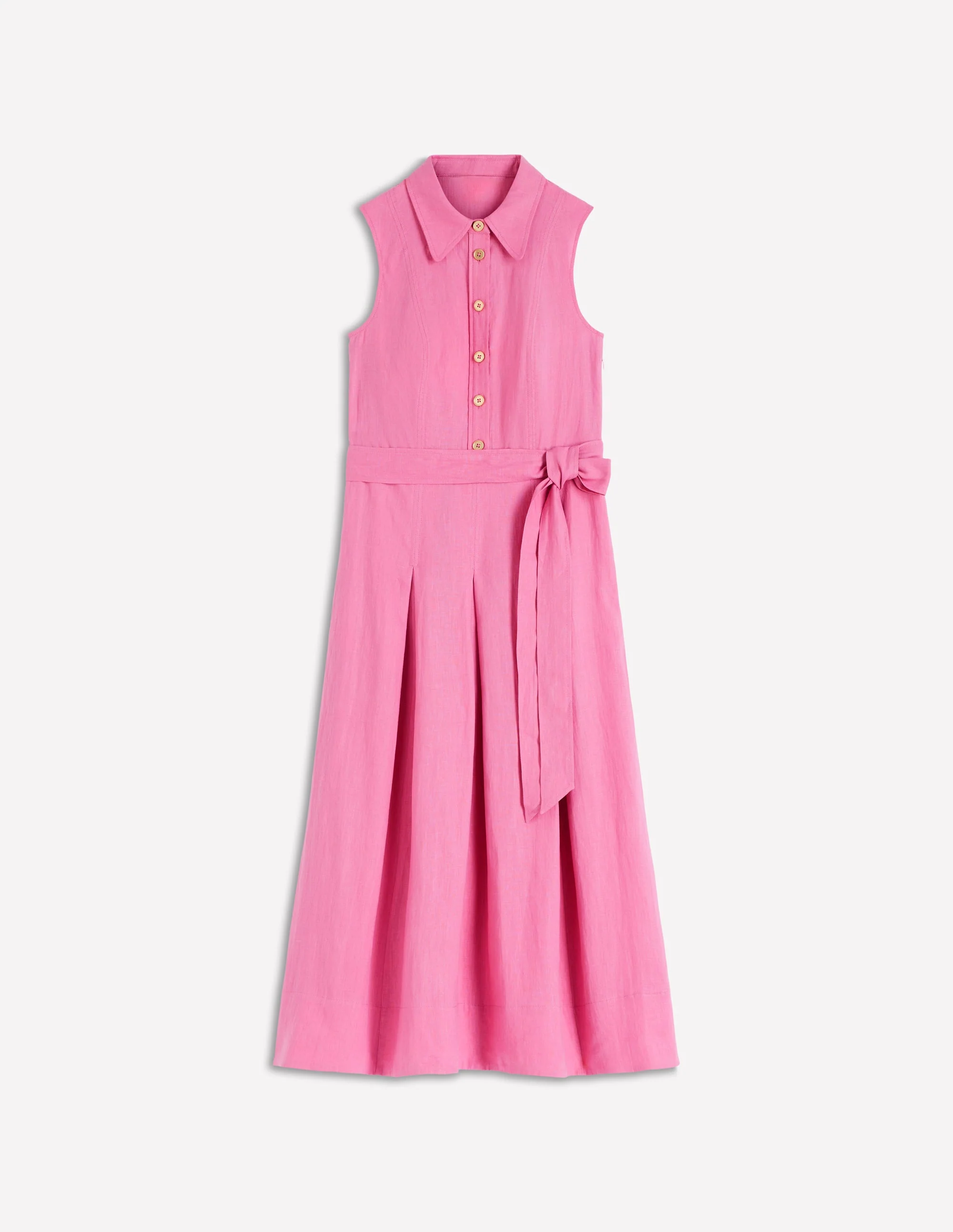 Belinda Hemdblusenkleid aus Leinen-Rosa Parfait - Image 8