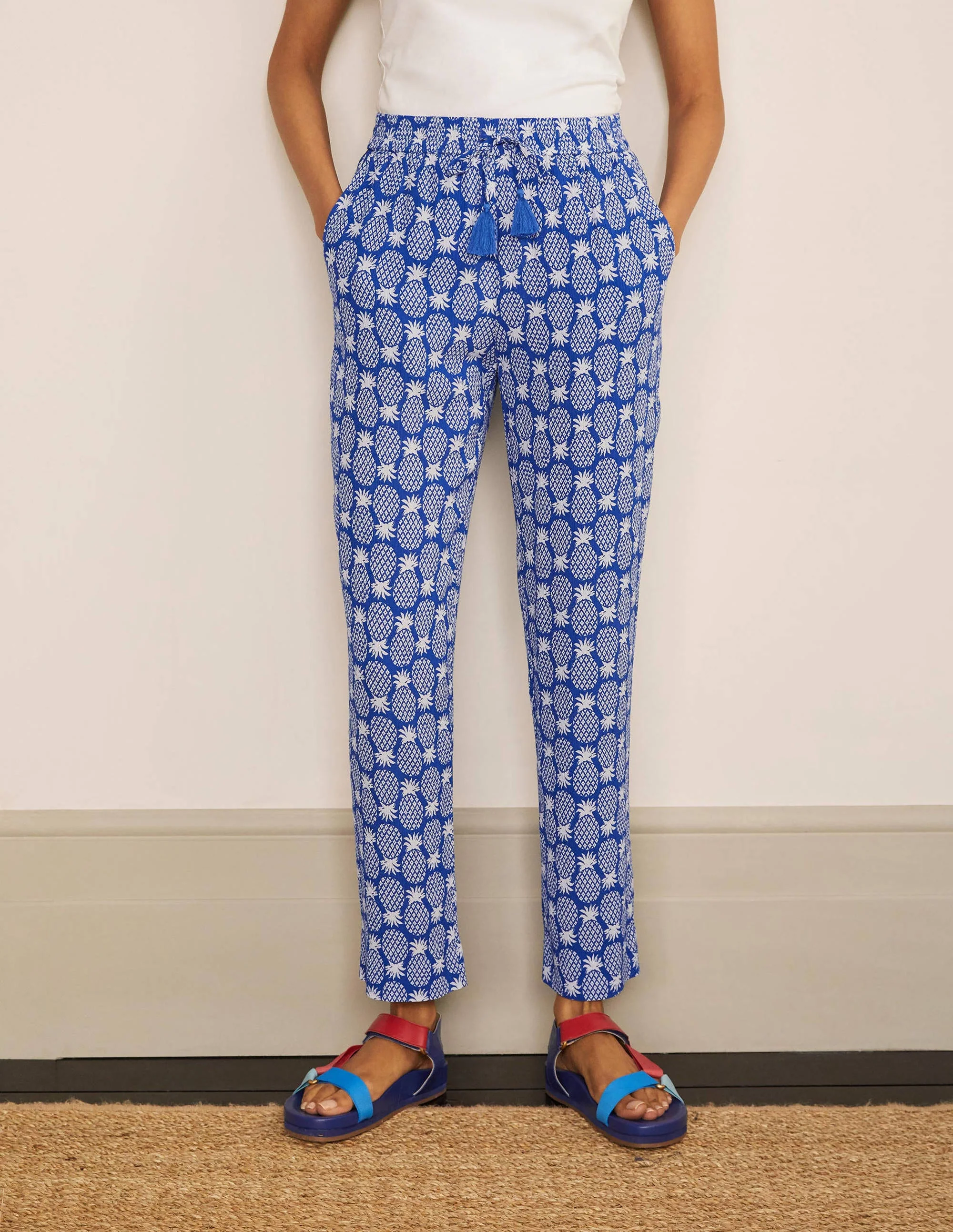 Bembridge Hose-Gipfelblau, Geometrisches Ananasmuster