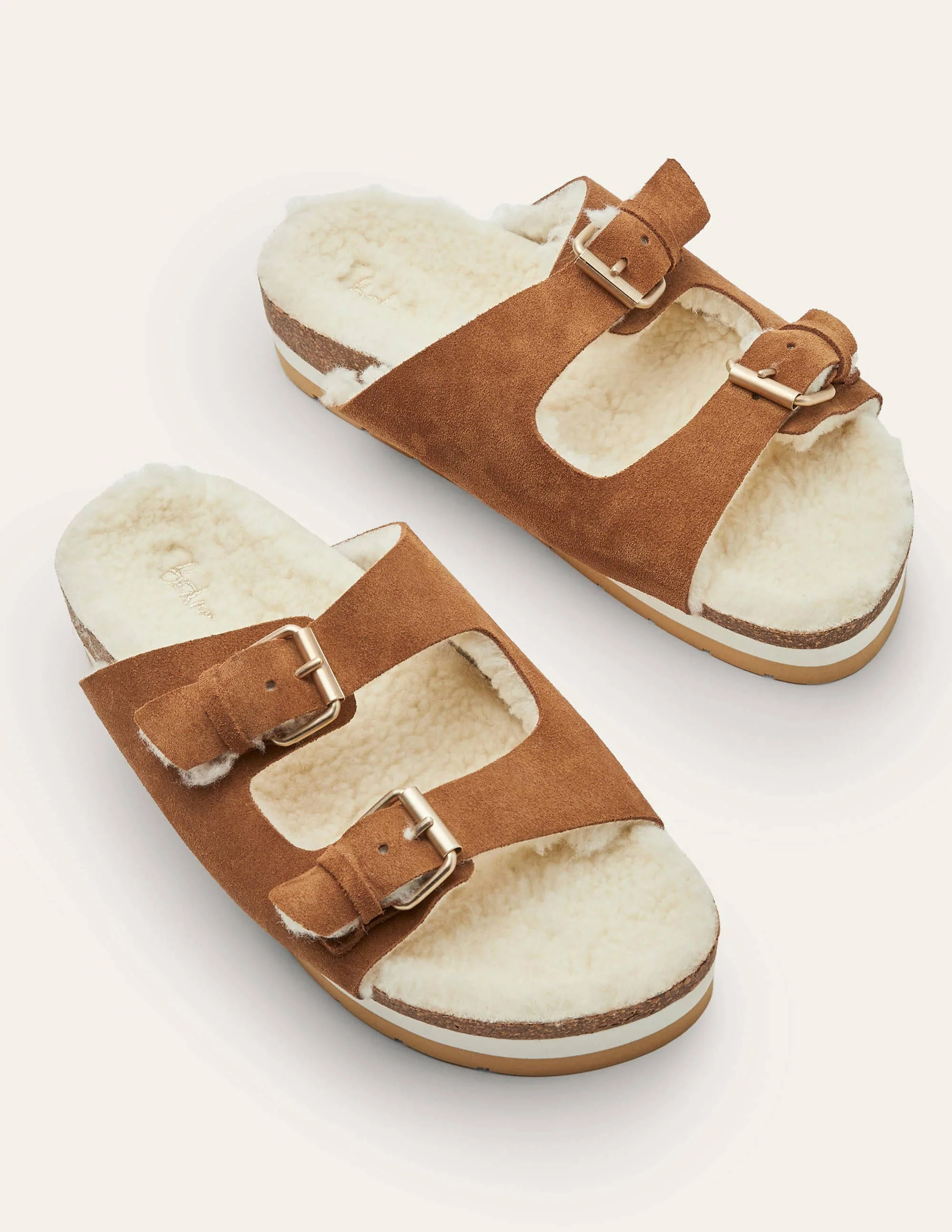 Bequeme Slipper-Hellbraun
