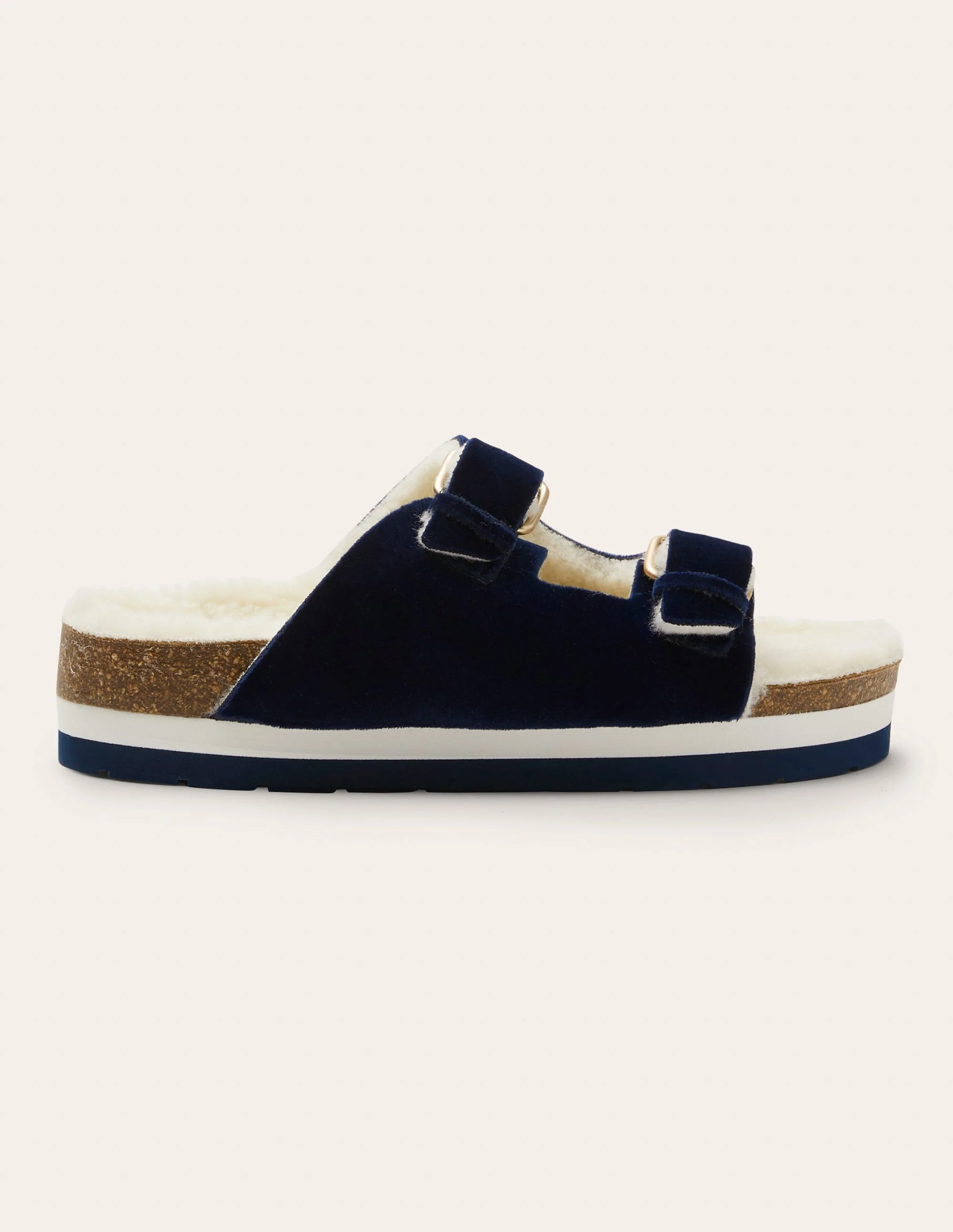 Bequeme Slipper-Navy, Samt - Image 2