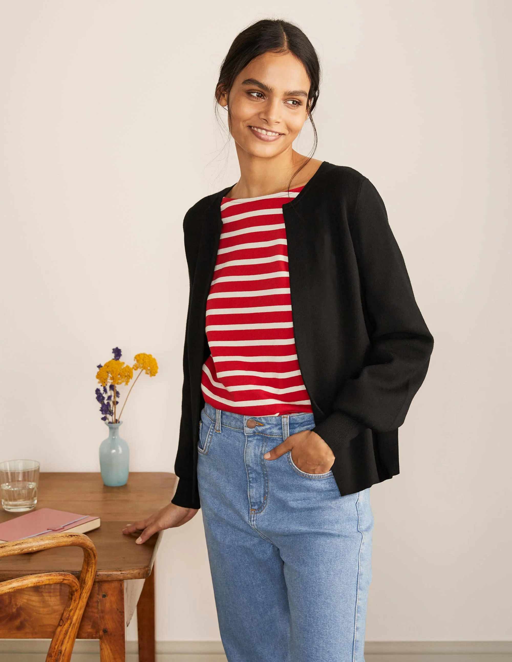 Berkshire Cardigan-Schwarz
