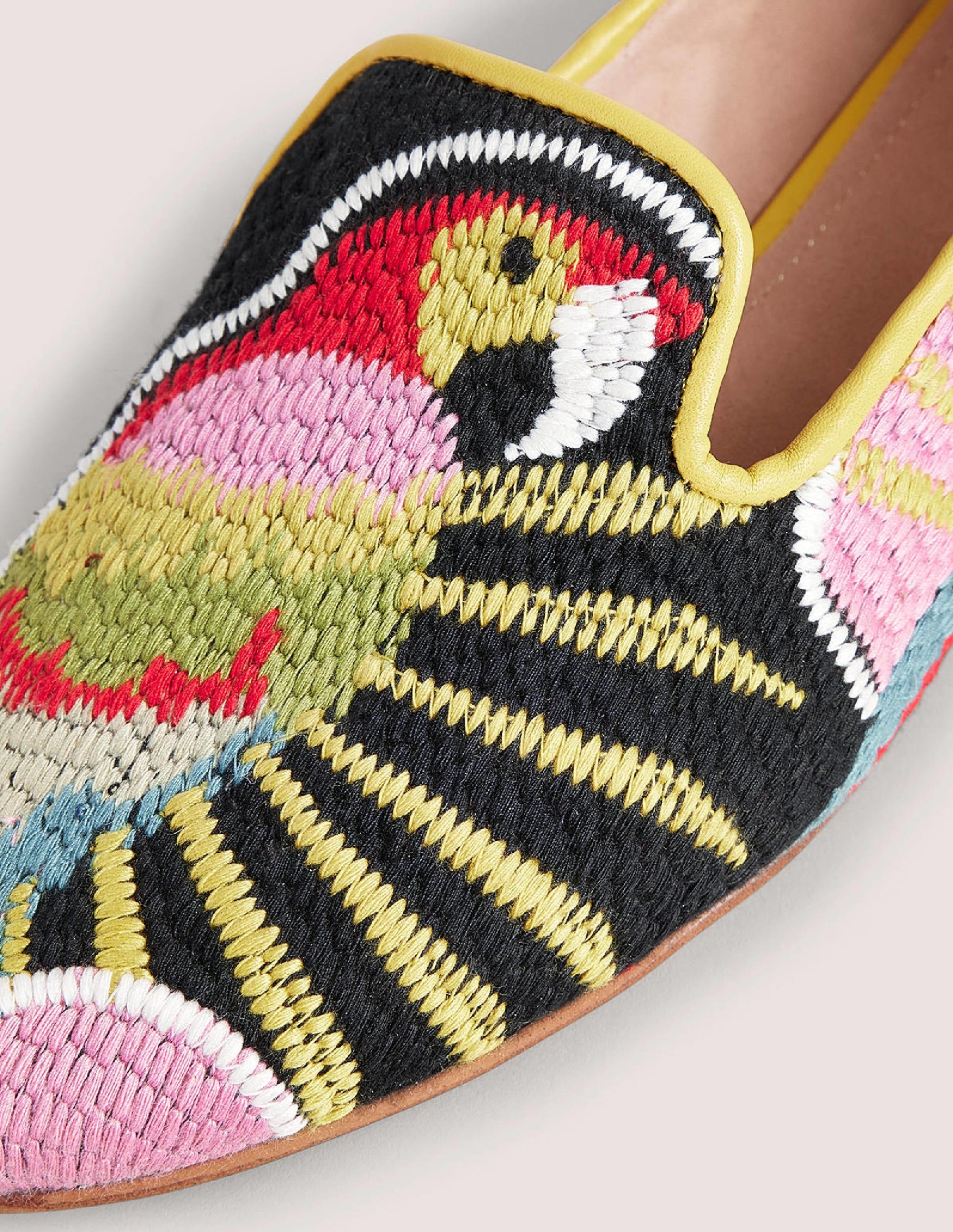 Bestickte Loafer mit Gobelinmuster-Papagei - Image 3