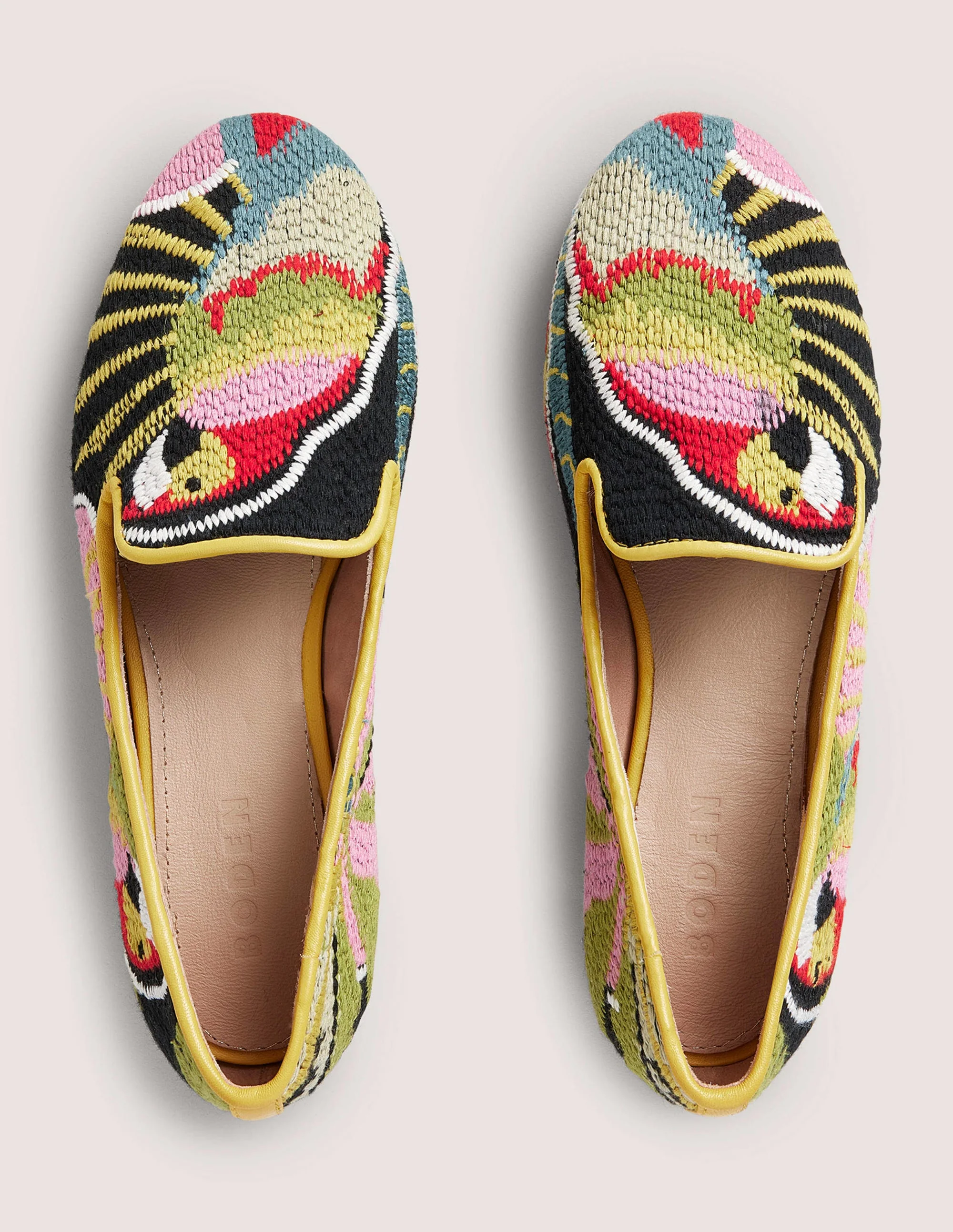 Bestickte Loafer mit Gobelinmuster-Papagei - Image 4