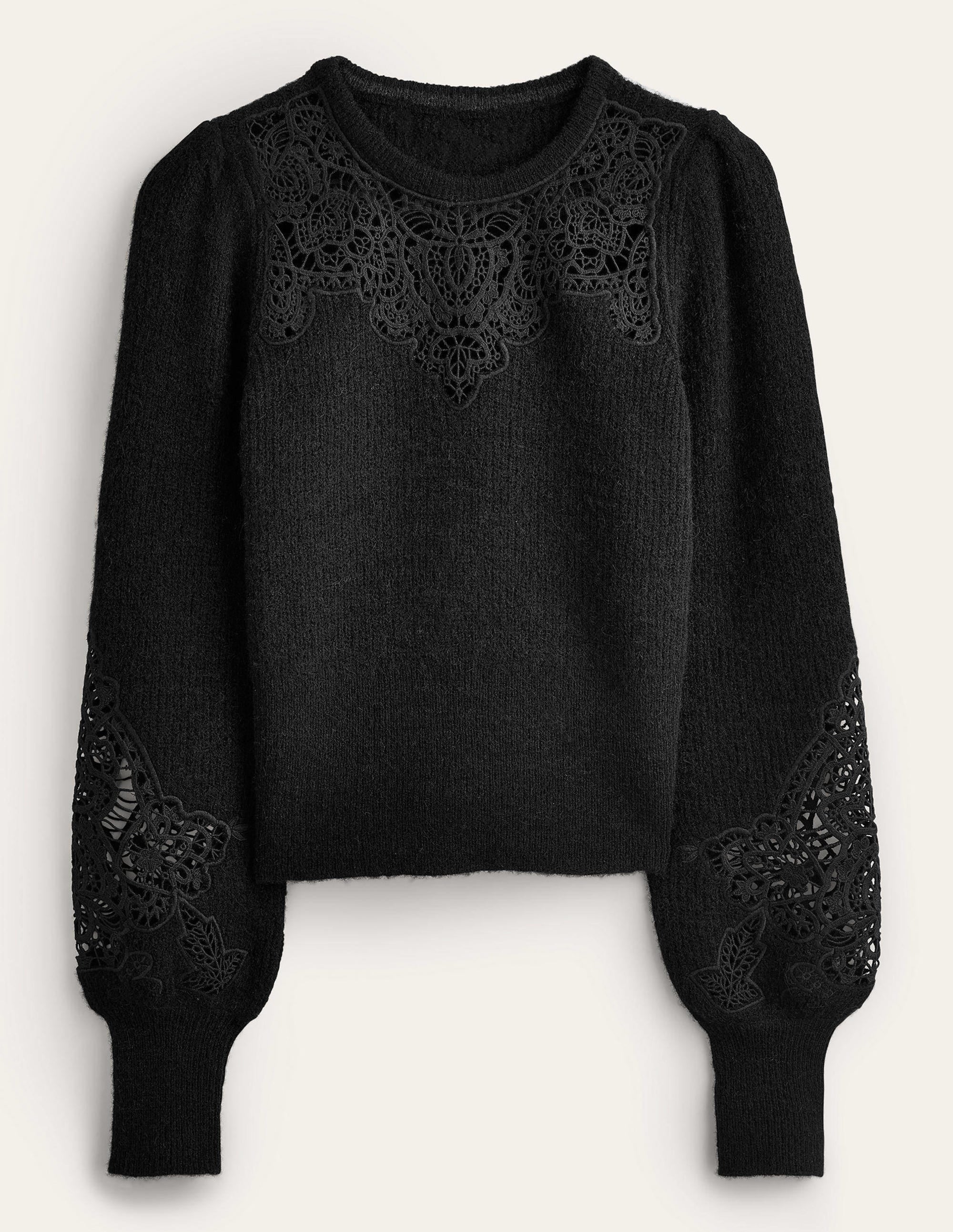 Bestickter Pullover-Schwarz - Image 5