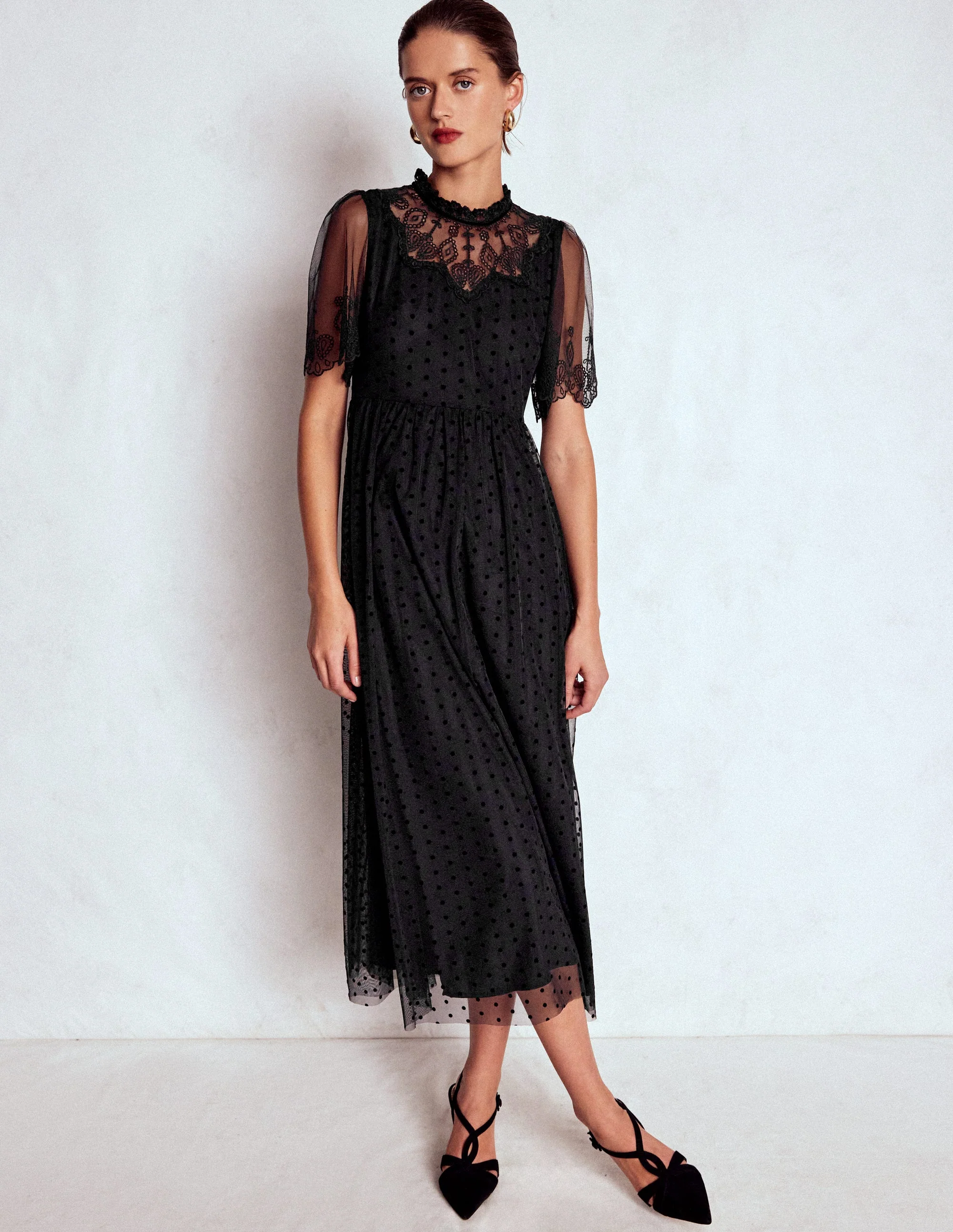 Besticktes Tüll-Partykleid-Schwarz - Image 4