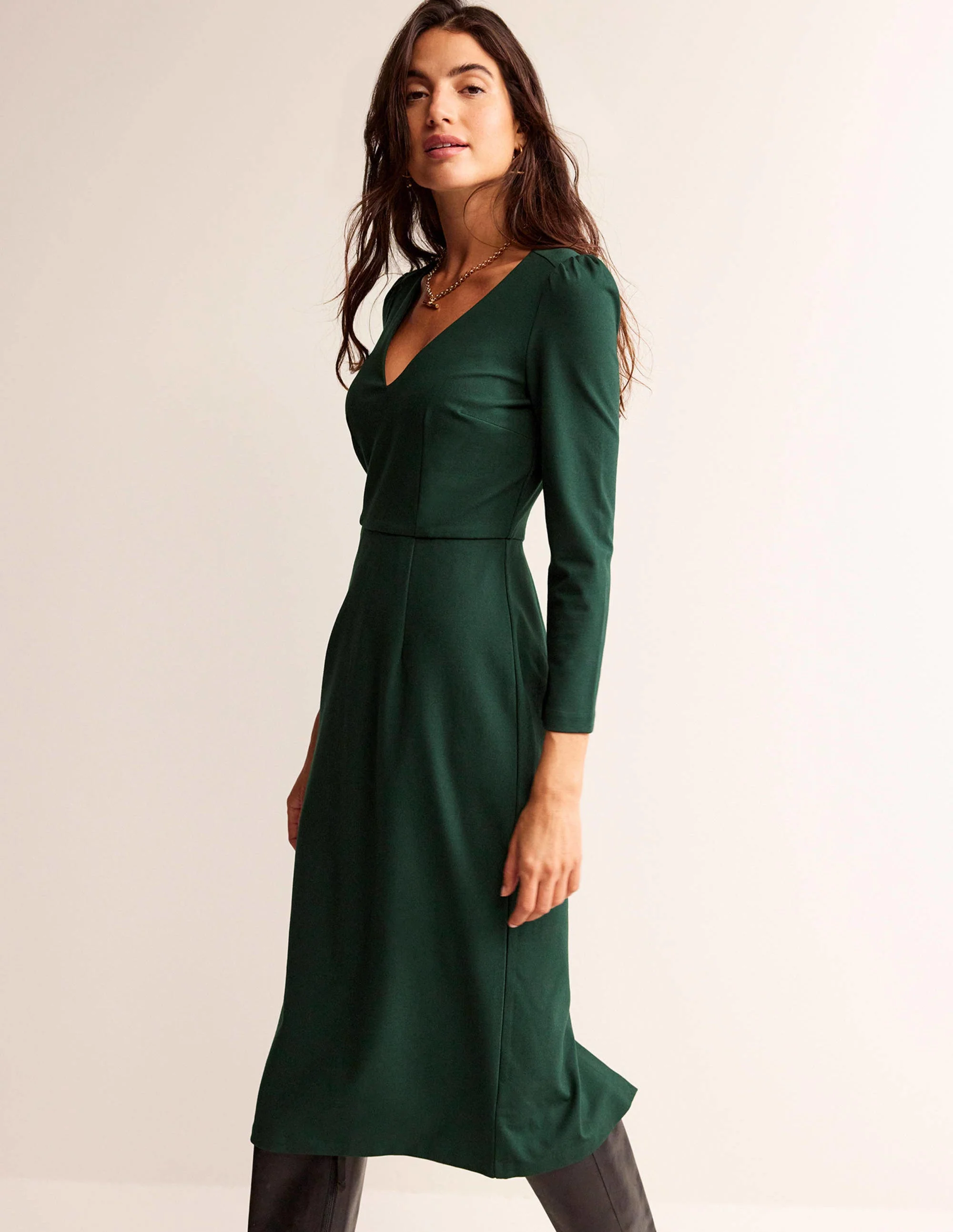 Bethany Jersey-Midikleid-Chatsworth-Grün
