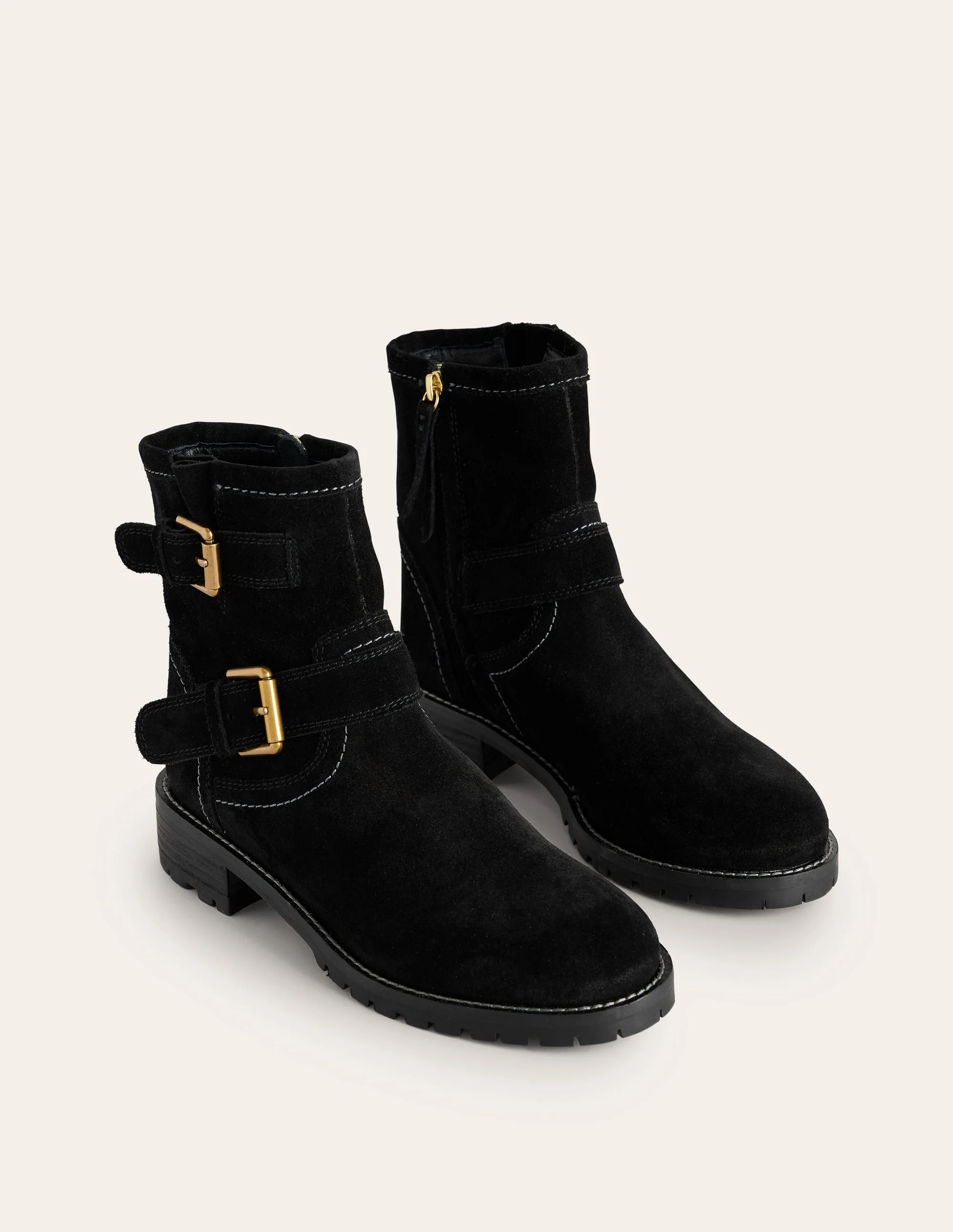 Bikerstiefel mit Schnallen-Schwarz - Image 3