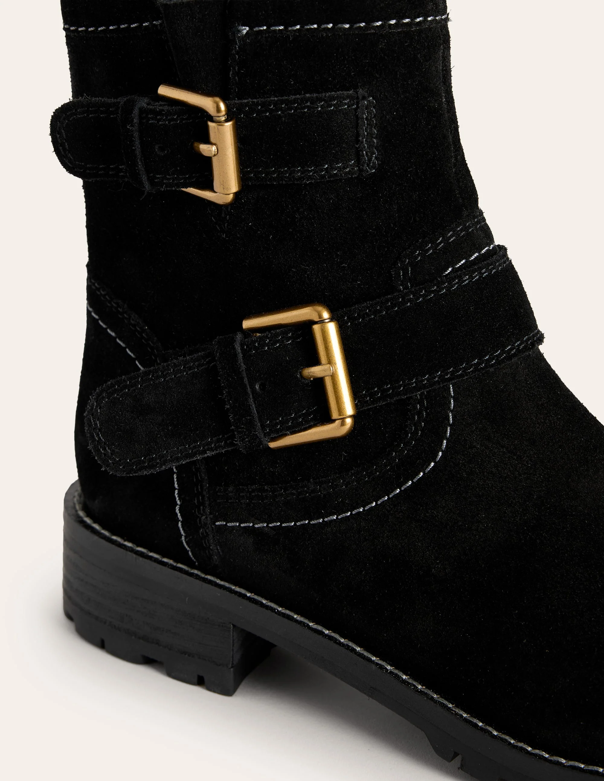 Bikerstiefel mit Schnallen-Schwarz - Image 4