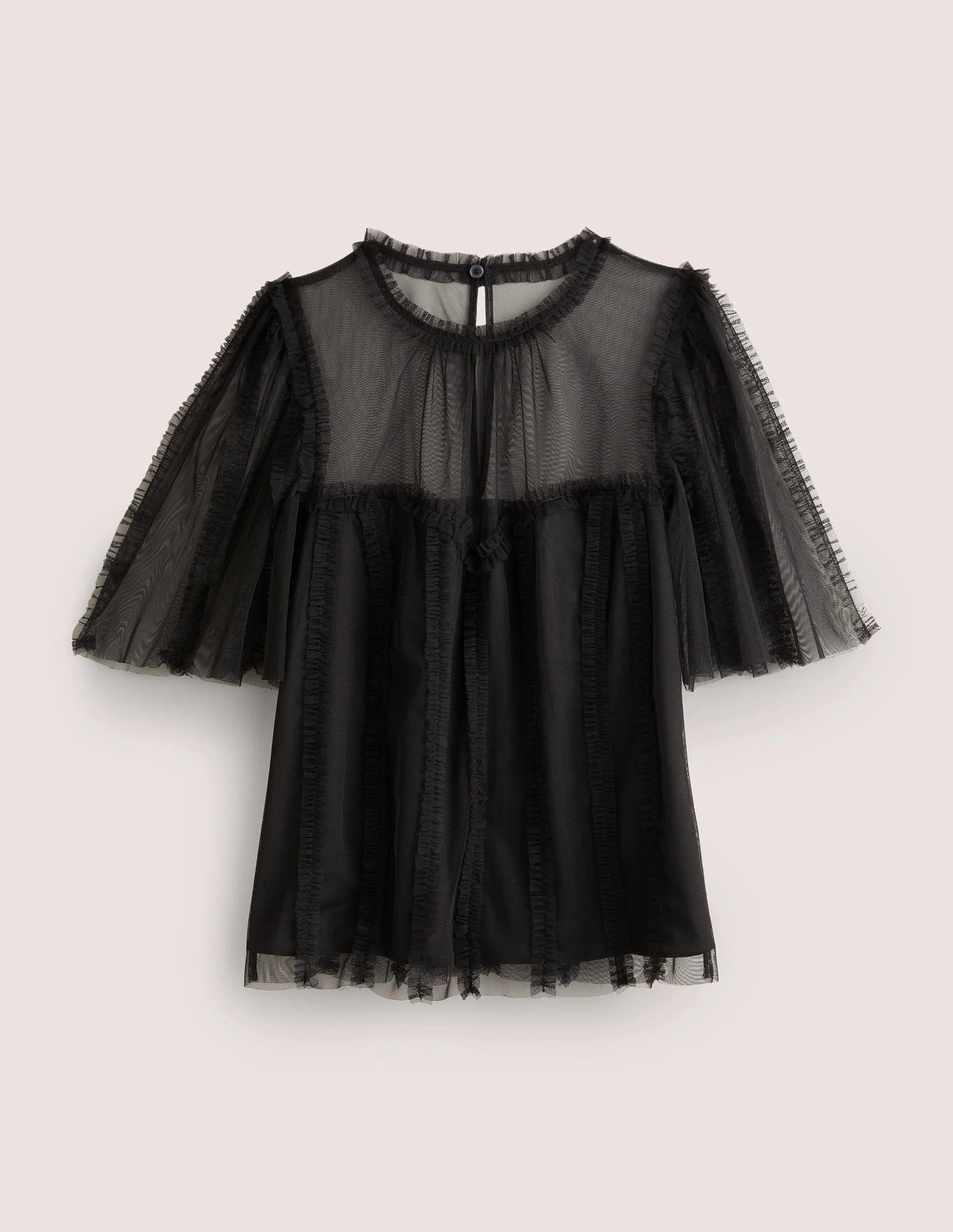 Black Sweetheart Tulle Party Top-Schwarz - Image 7