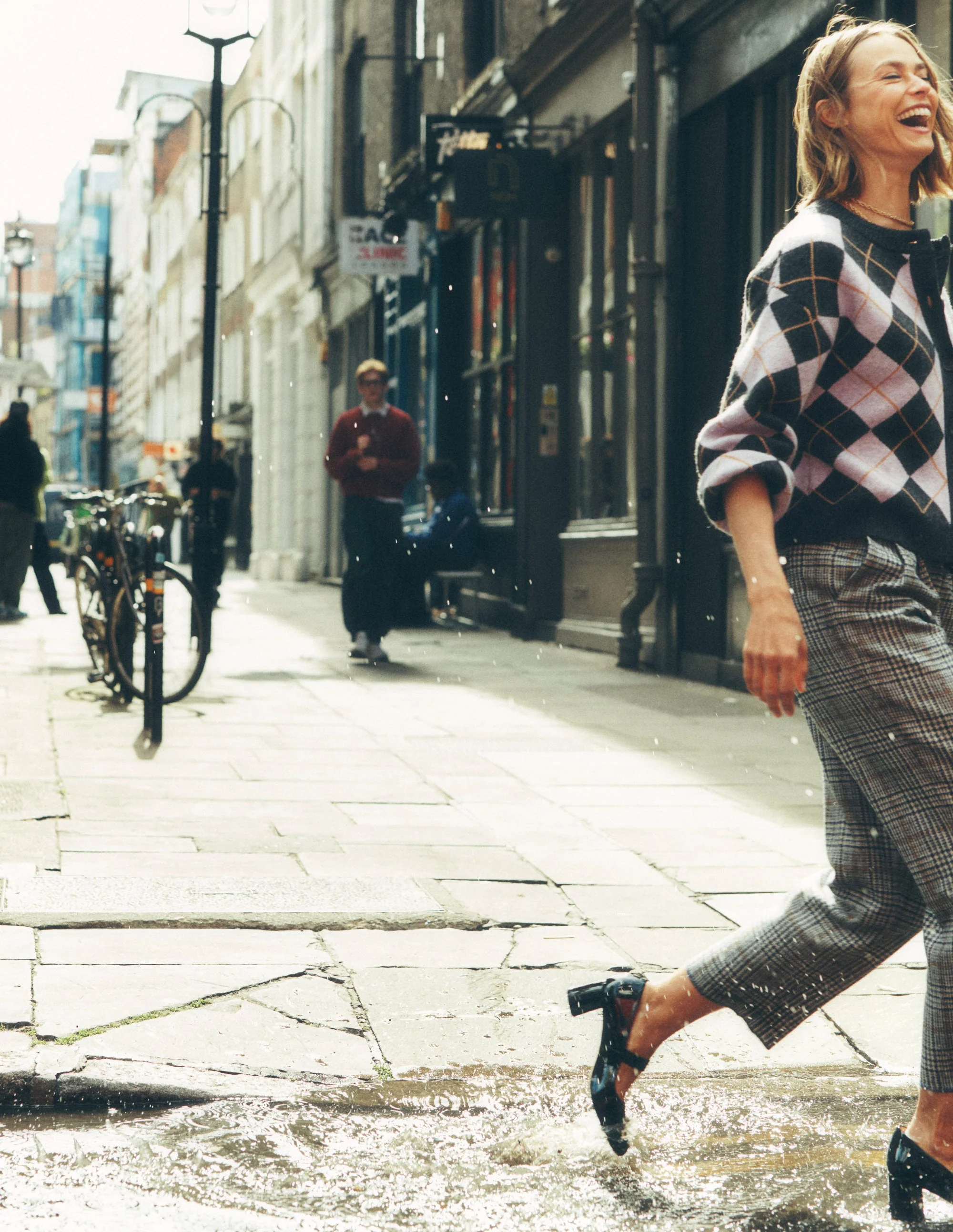 Bloomsbury Wollhose-Blau und Grau Glencheck - Image 7