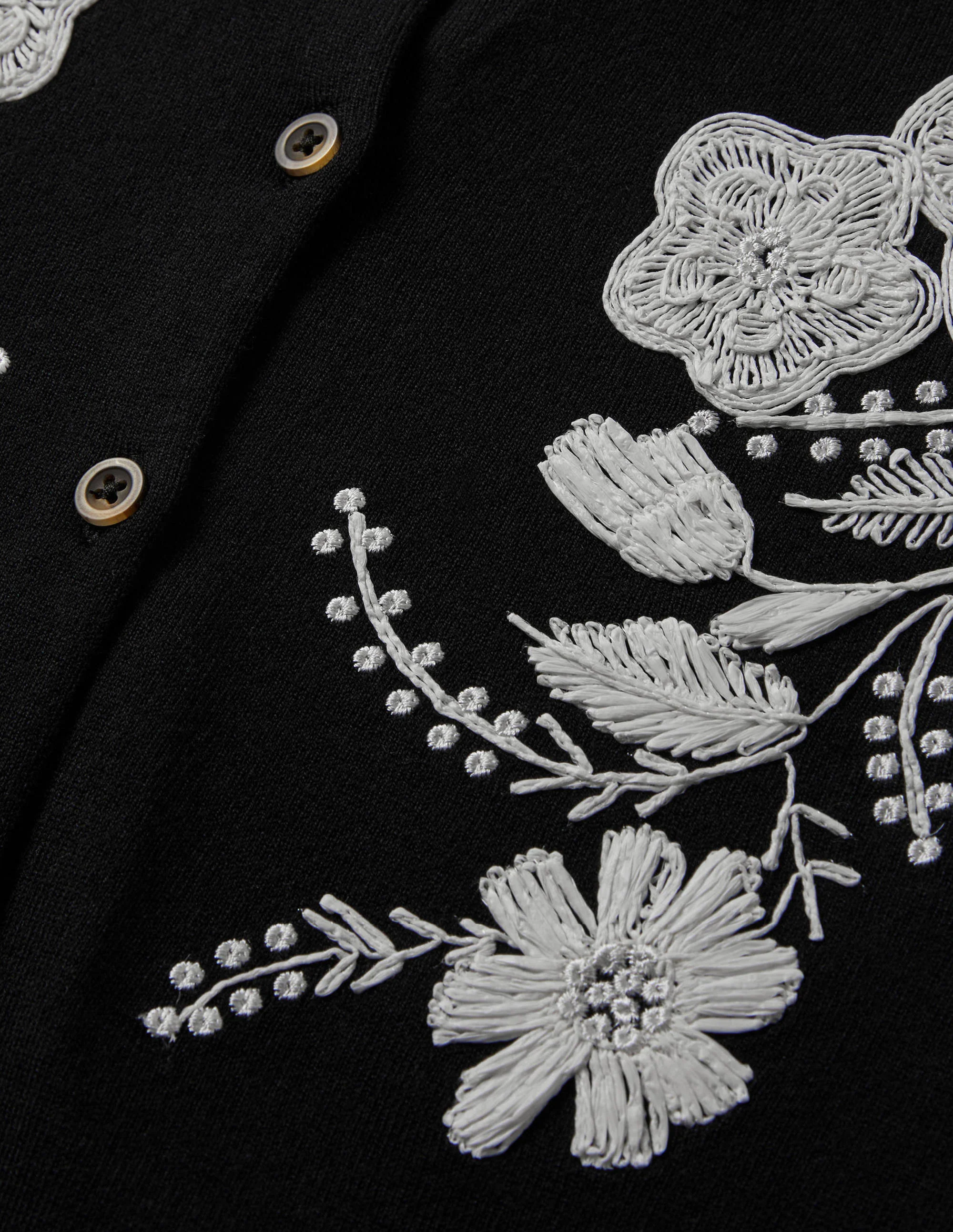 Blouson-Cardigan mit Stickerei-Schwarz - Image 6