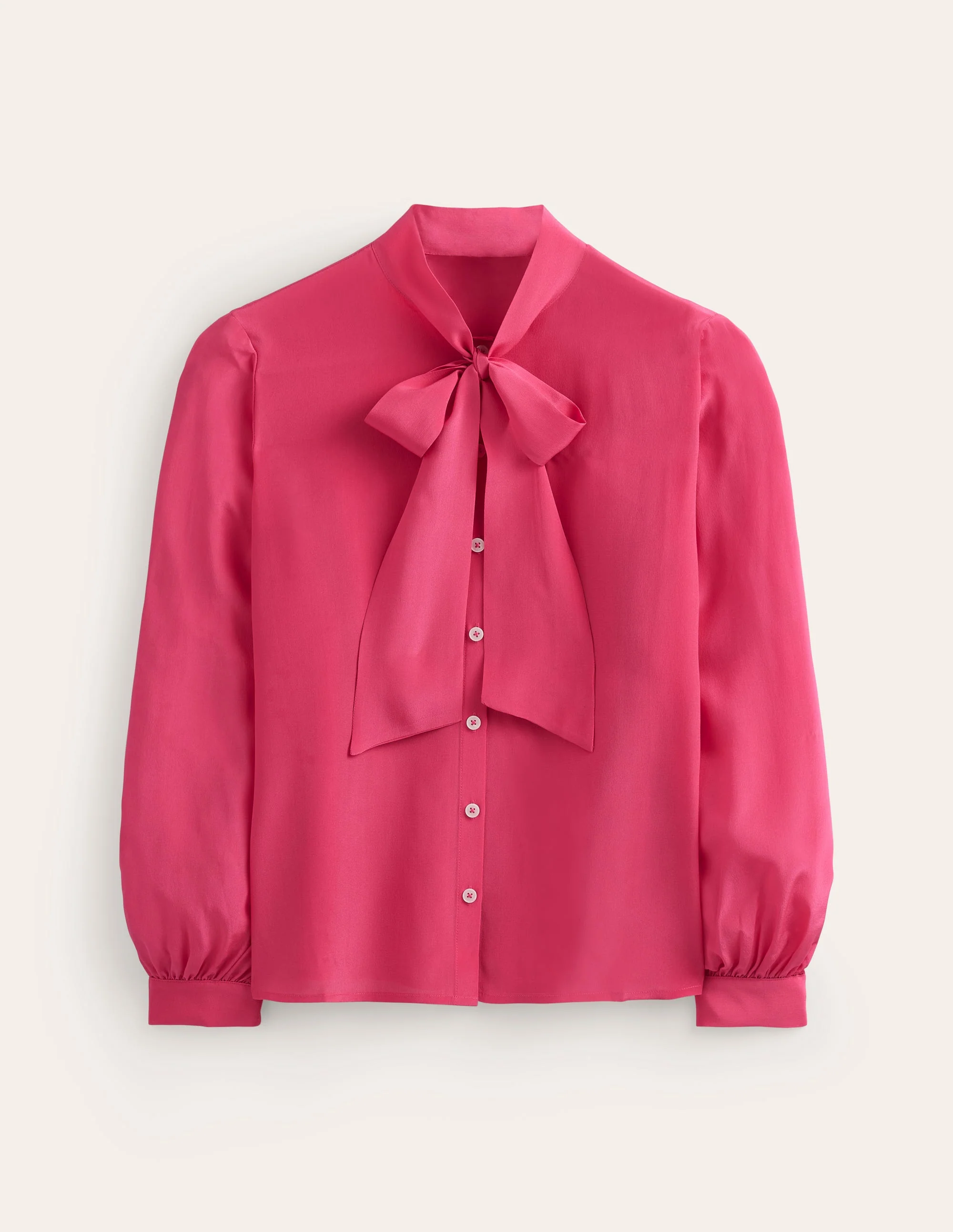 Bluse mit Knopfleiste und Schleife am Ausschnitt-Rosa neu gedacht - Image 6