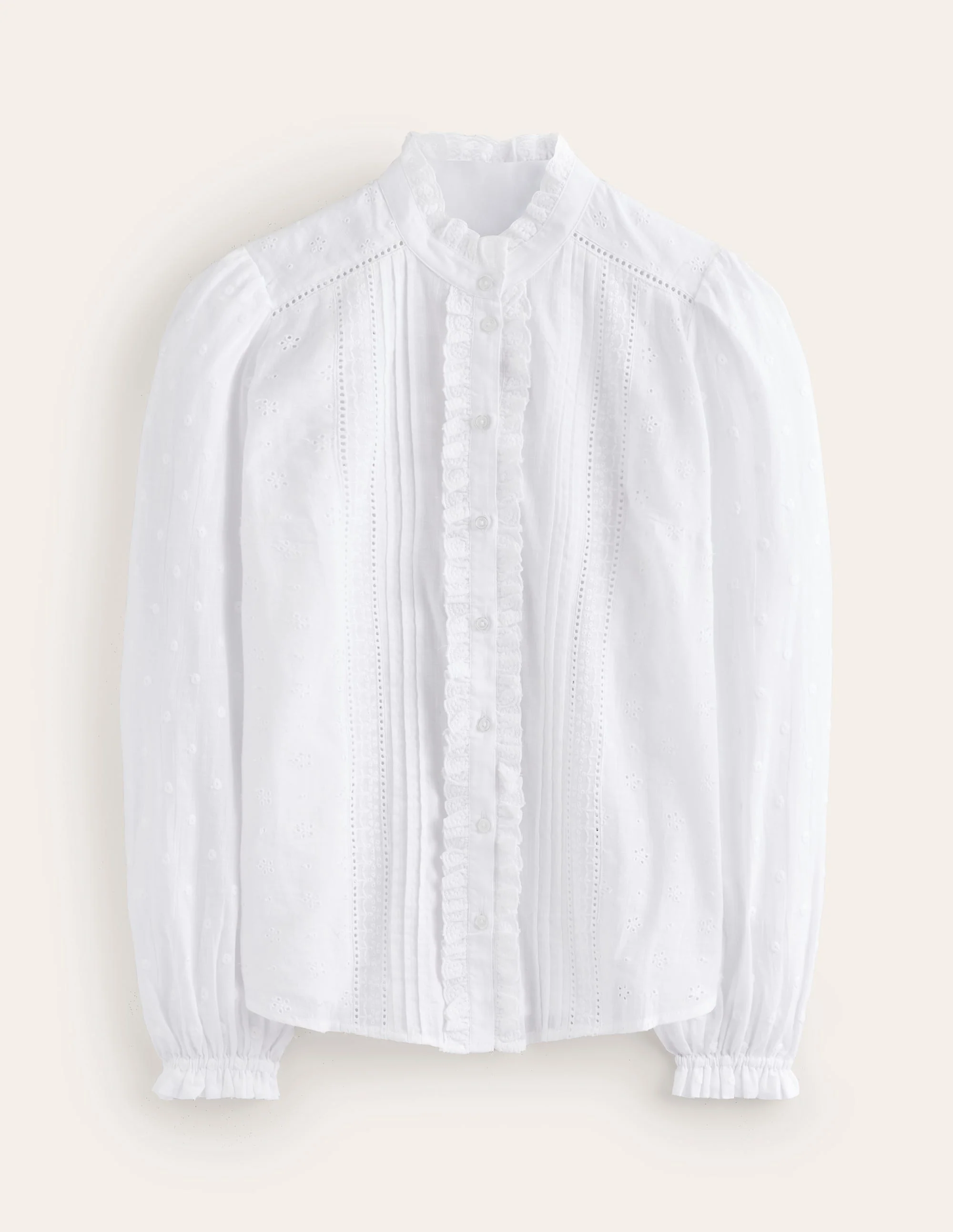 Bluse mit Lochstickerei-Weiß - Image 6