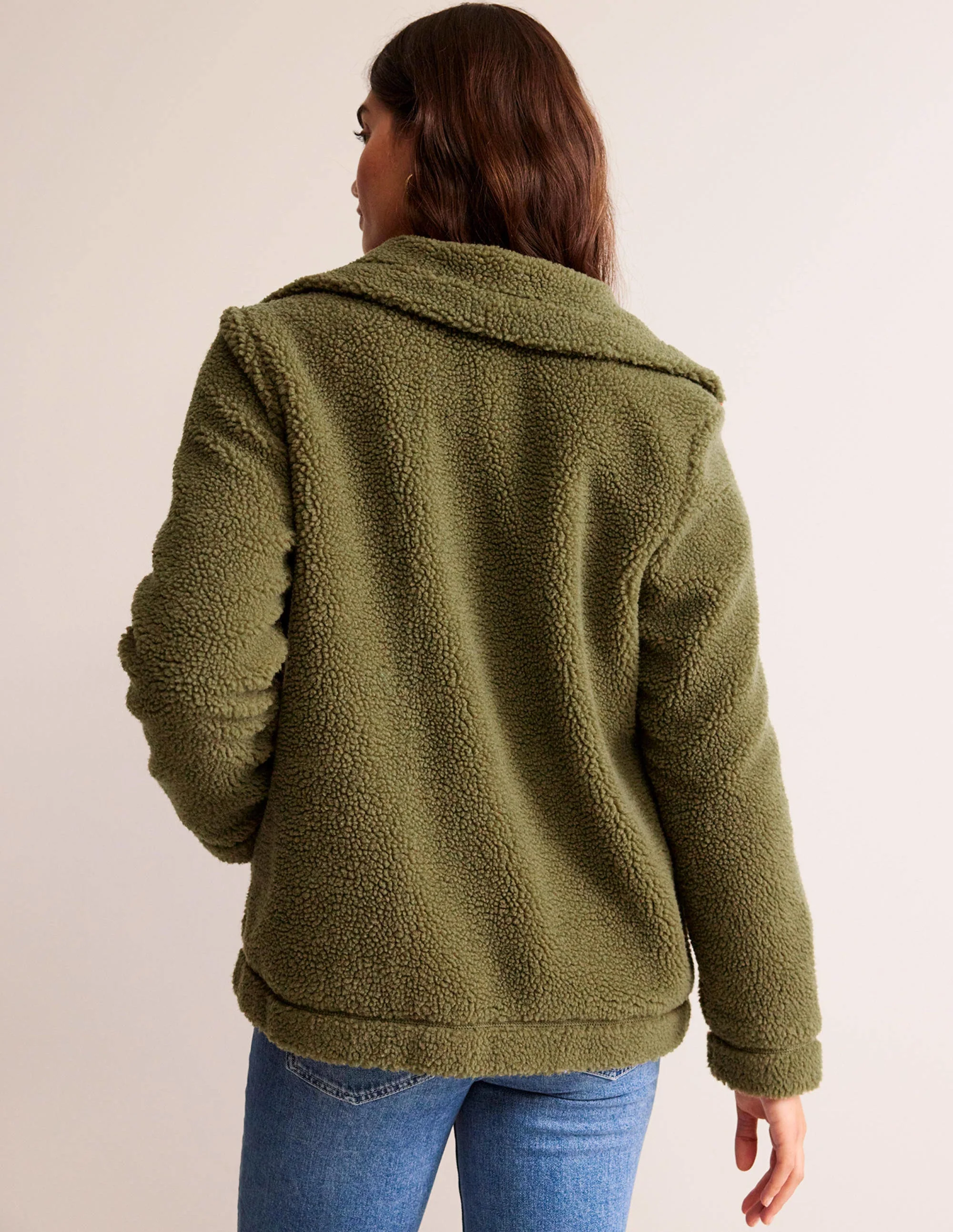 Borg-Jacke mit Trichterkragen-Meerjungfrau, Hibiskus, Seerose - Image 3