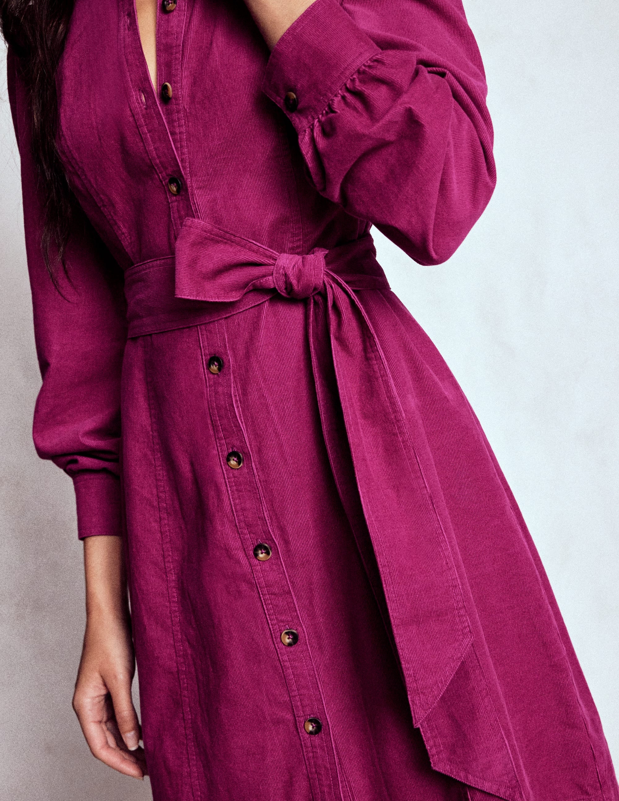 Bre Kurzes Cordkleid-Sattes Magenta - Image 2