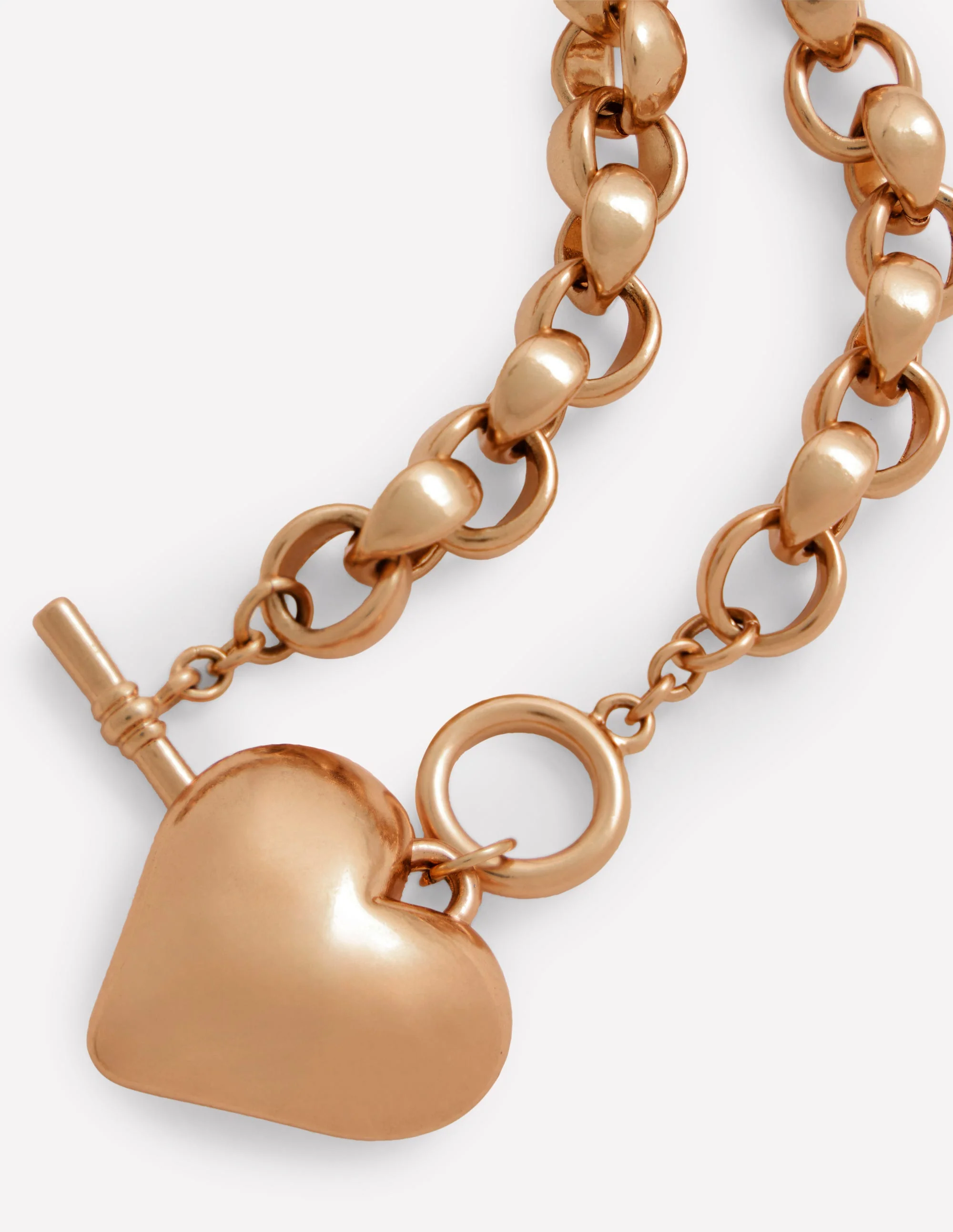 Breite Halskette mit Herzdesign-Goldfarbe - Image 3