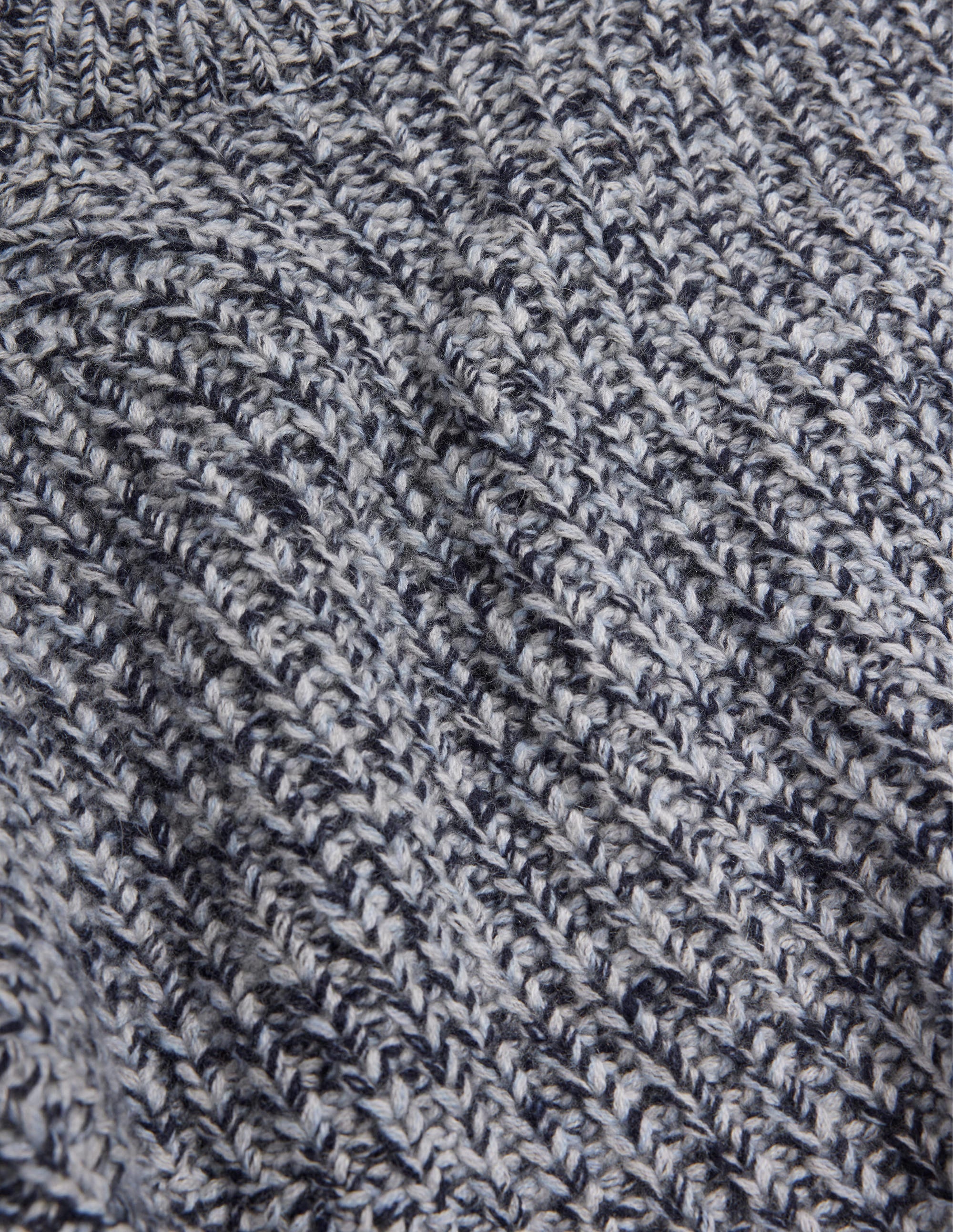 Breiter Kaschmirpullover mit Rippstruktur-Navy, Chinchilla Marl - Image 6