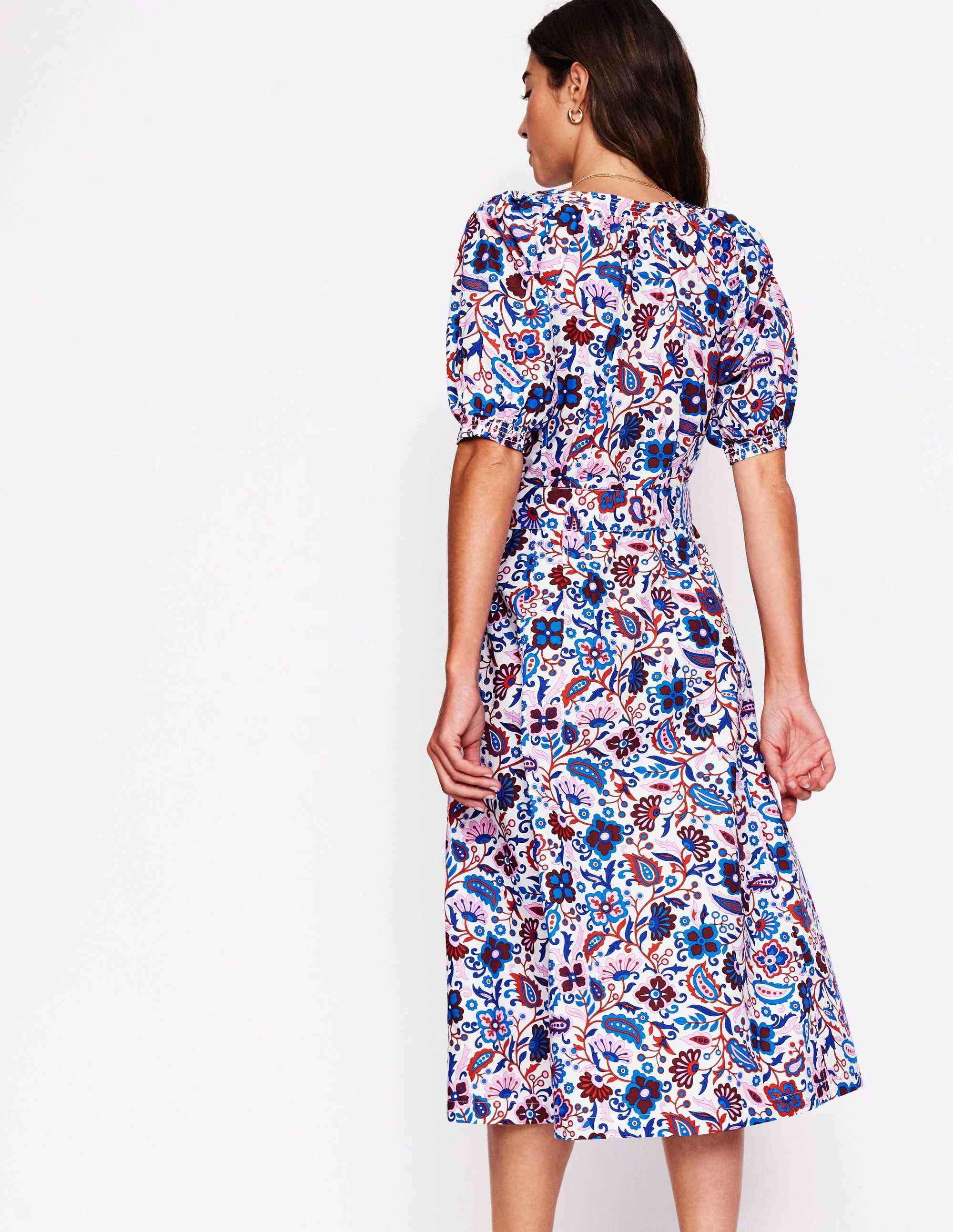 Bria Midikleid mit Puffärmeln-Bunt, Orient-Paradies - Image 3