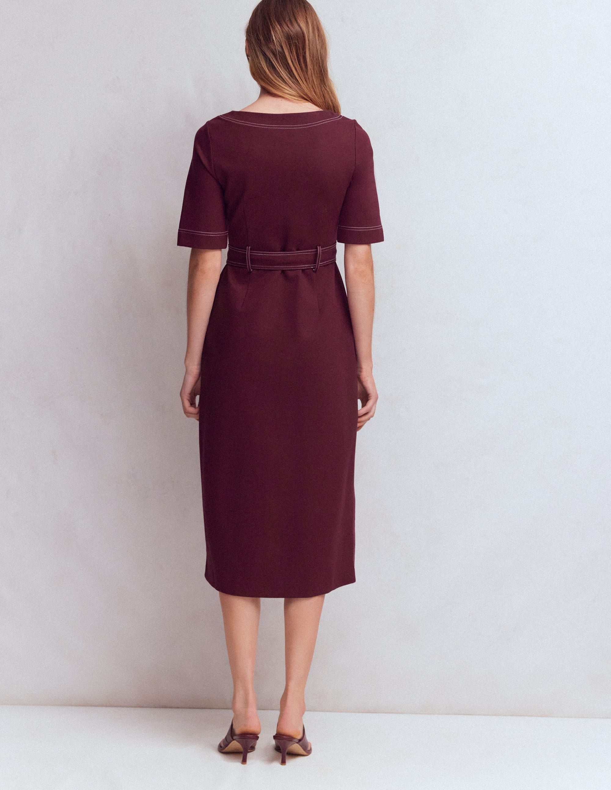 Bria Ponte-Midikleid-Dunkelviolett - Image 3