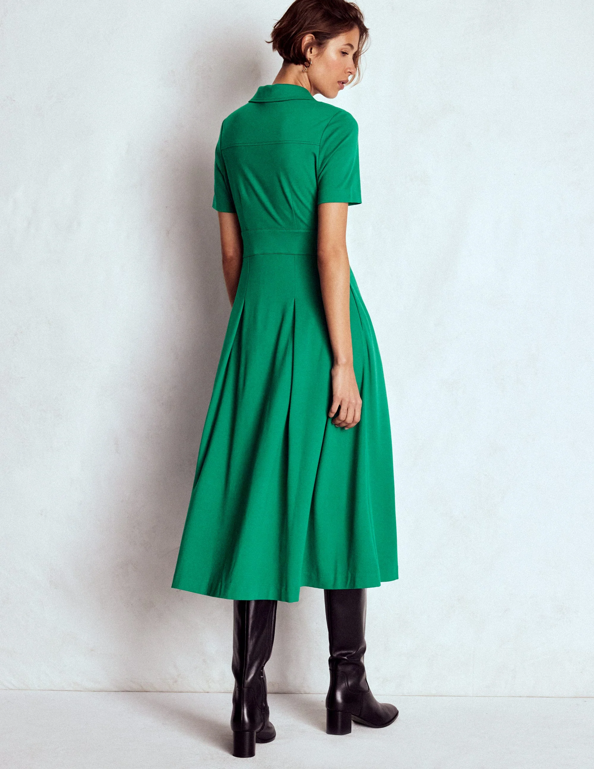 Bridget Ponte-Hemdblusenkleid-Juwelengrün - Image 3