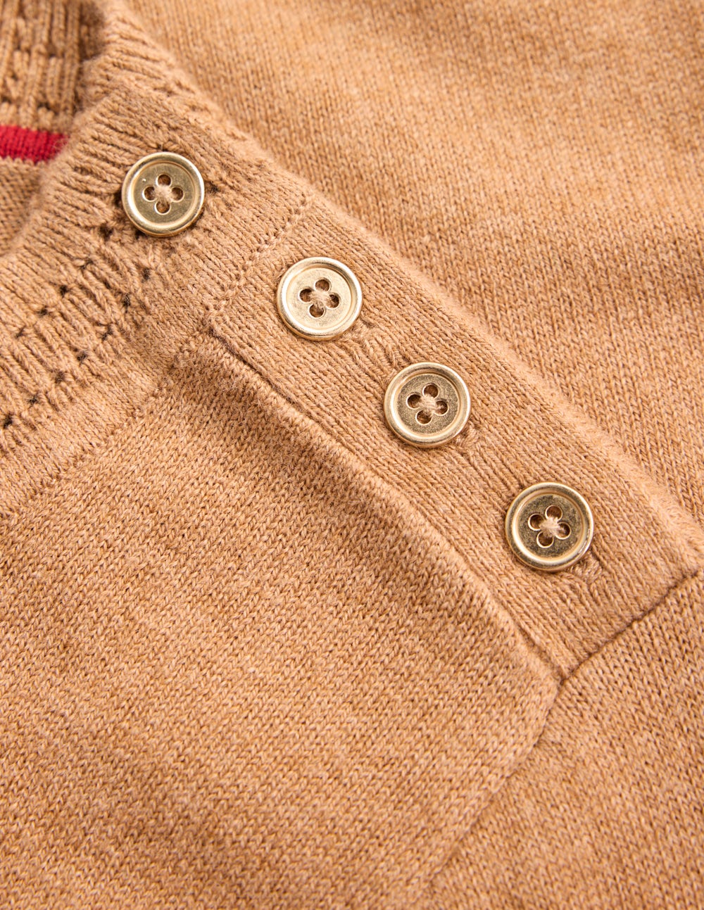 Briony Pullover mit Ziernähten-Camel Meliert - Image 8