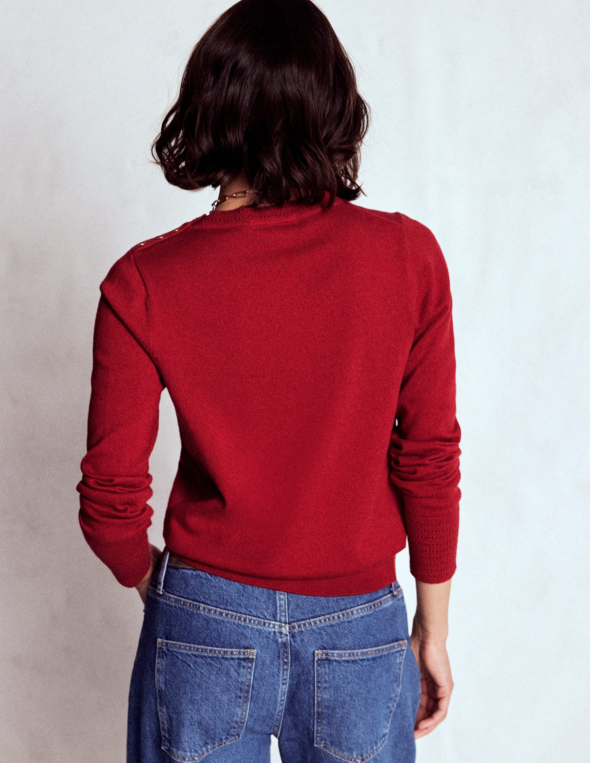 Briony Pullover mit Ziernähten-Rot Lakritz - Image 4