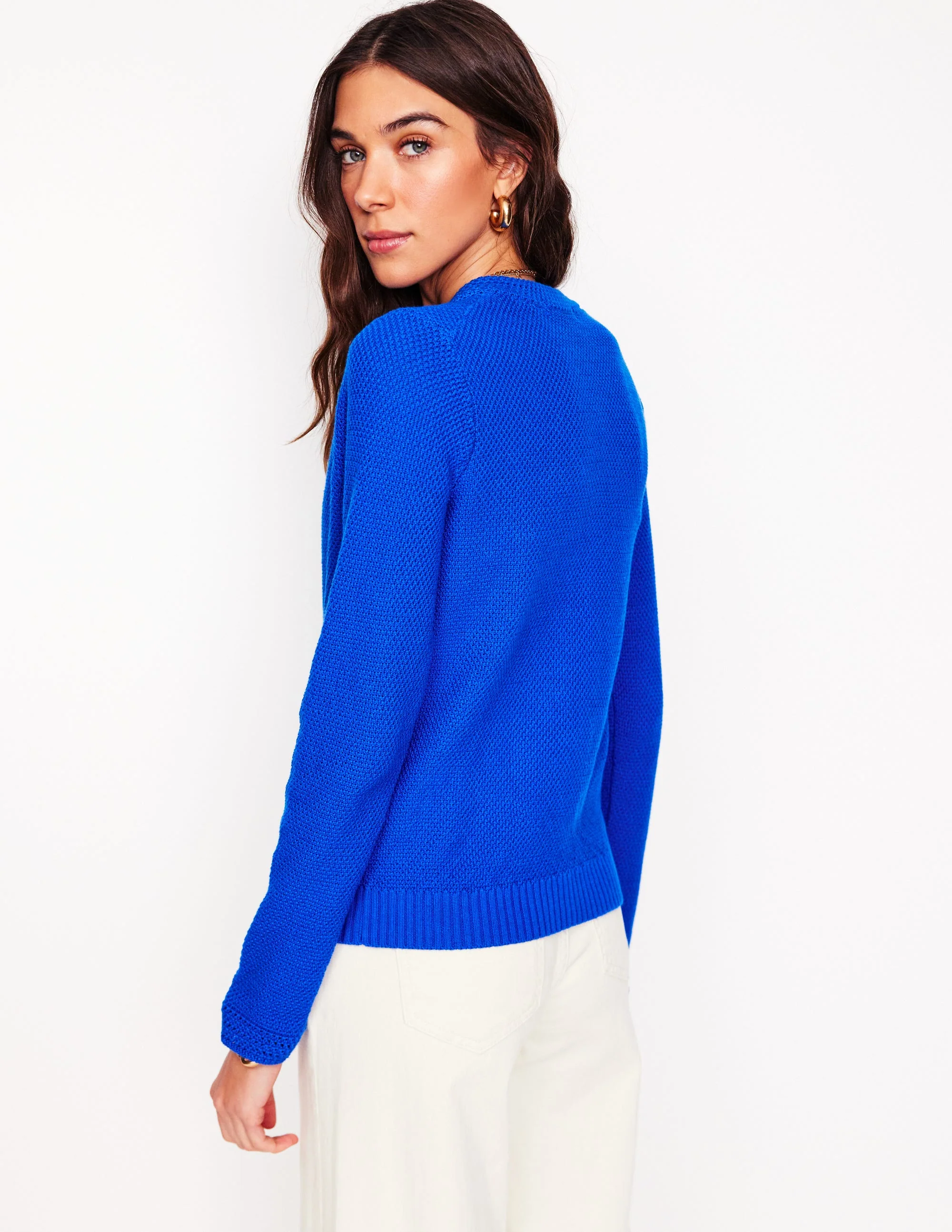 Callie Strickjacke mit Häkelbesatz-Galerie-Blau - Image 4