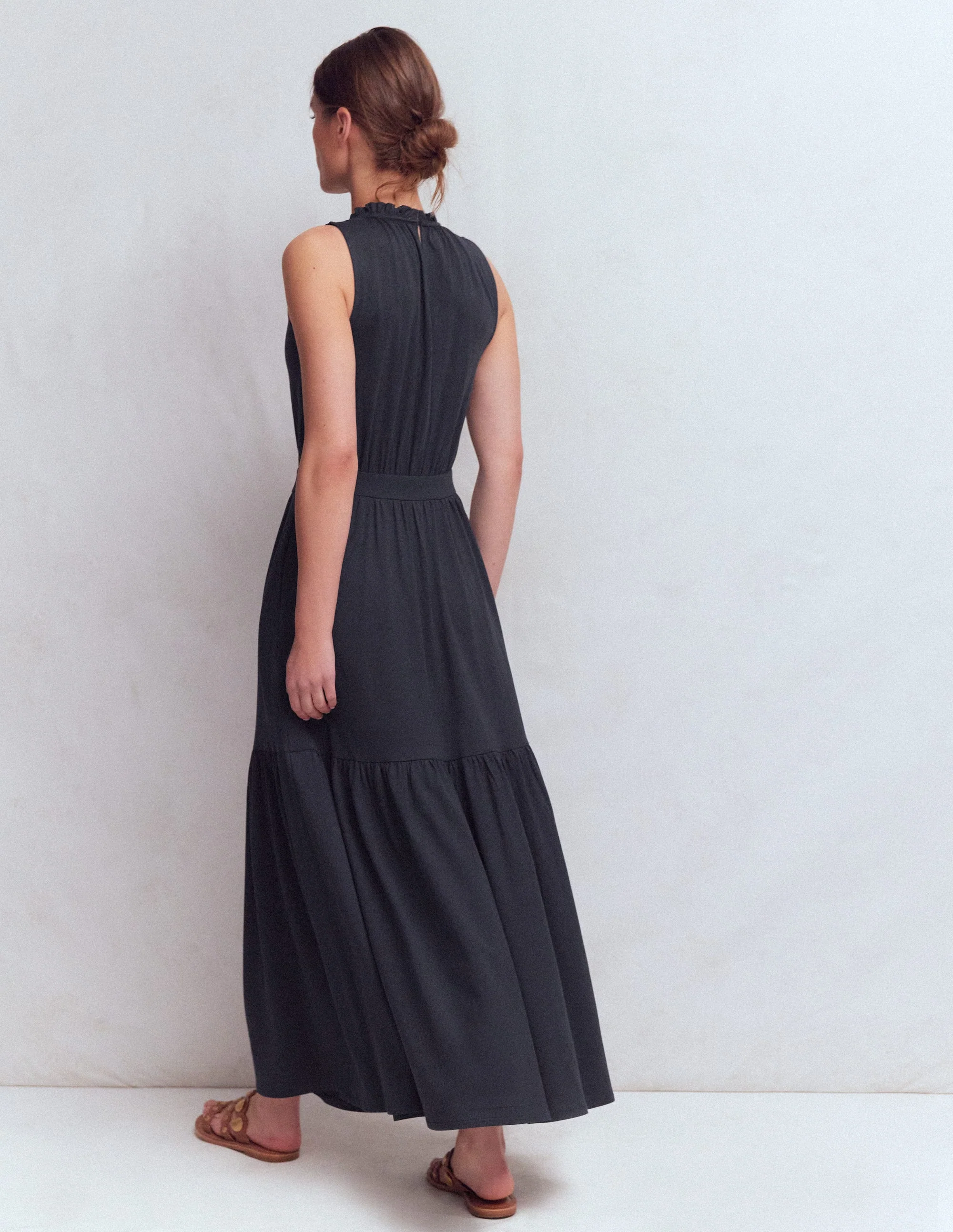 Camalie Jersey-Maxikleid-Marineblau - Image 4