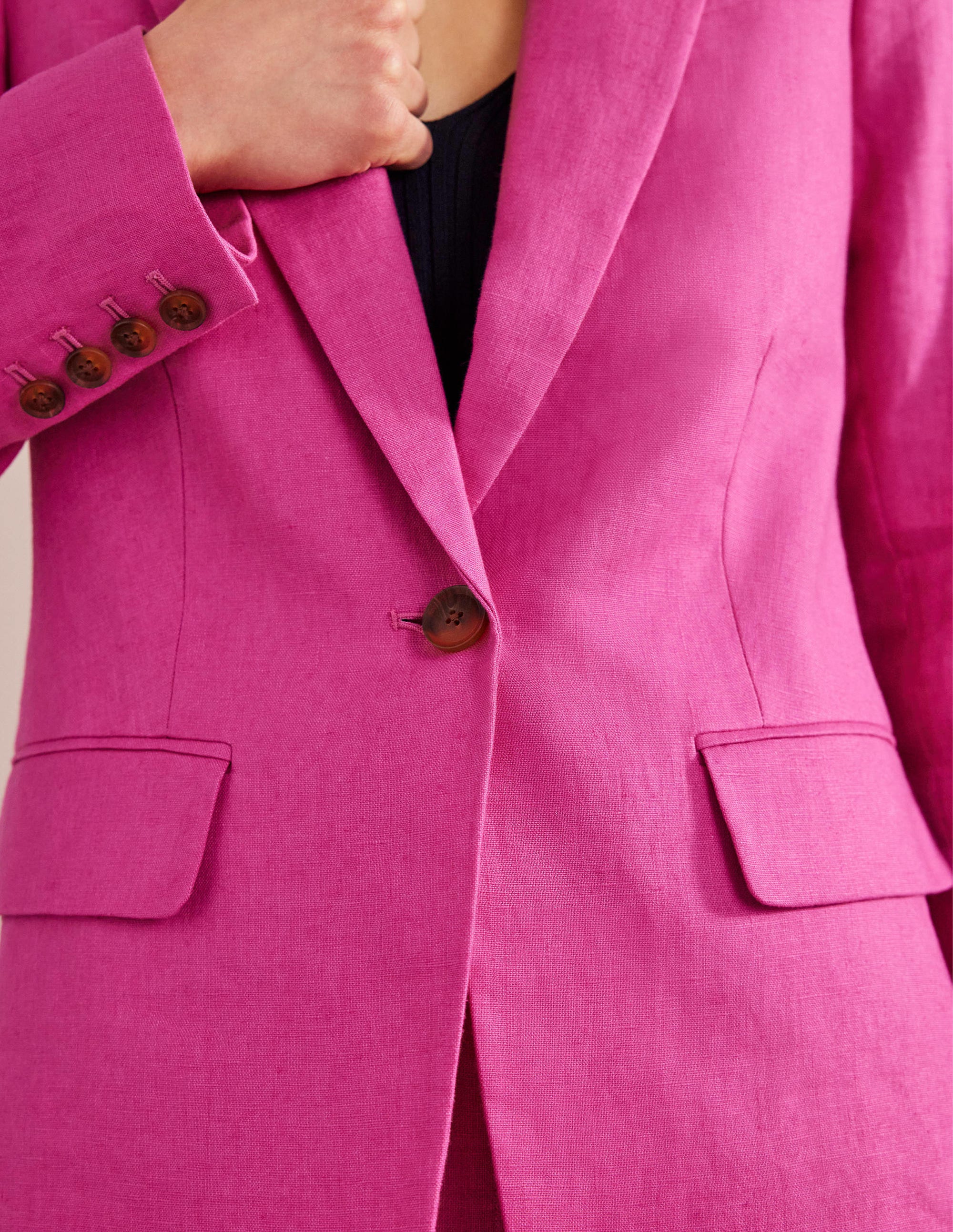 Cambridge Leinenblazer-Magenta - Image 2