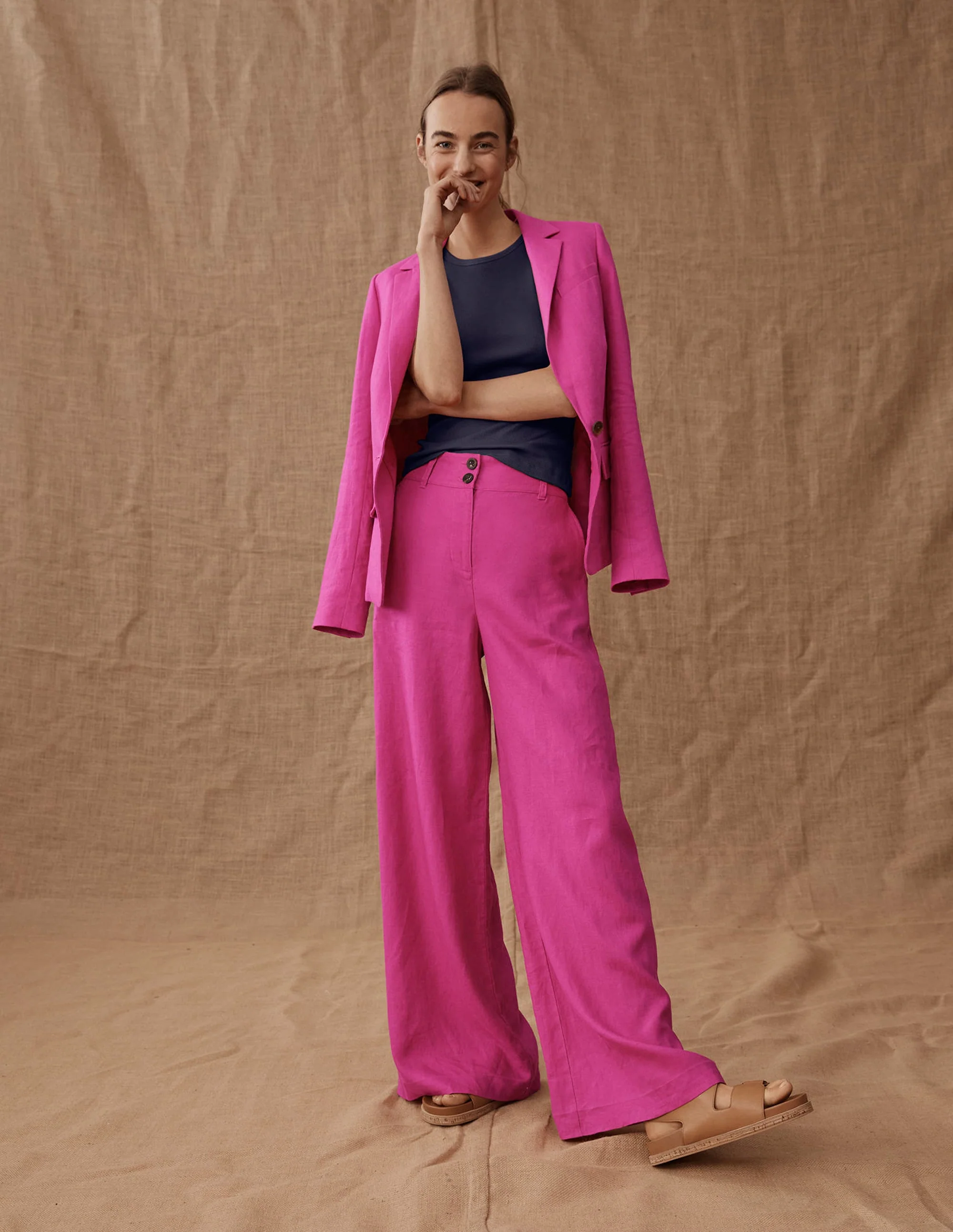 Cambridge Leinenblazer-Magenta - Image 7