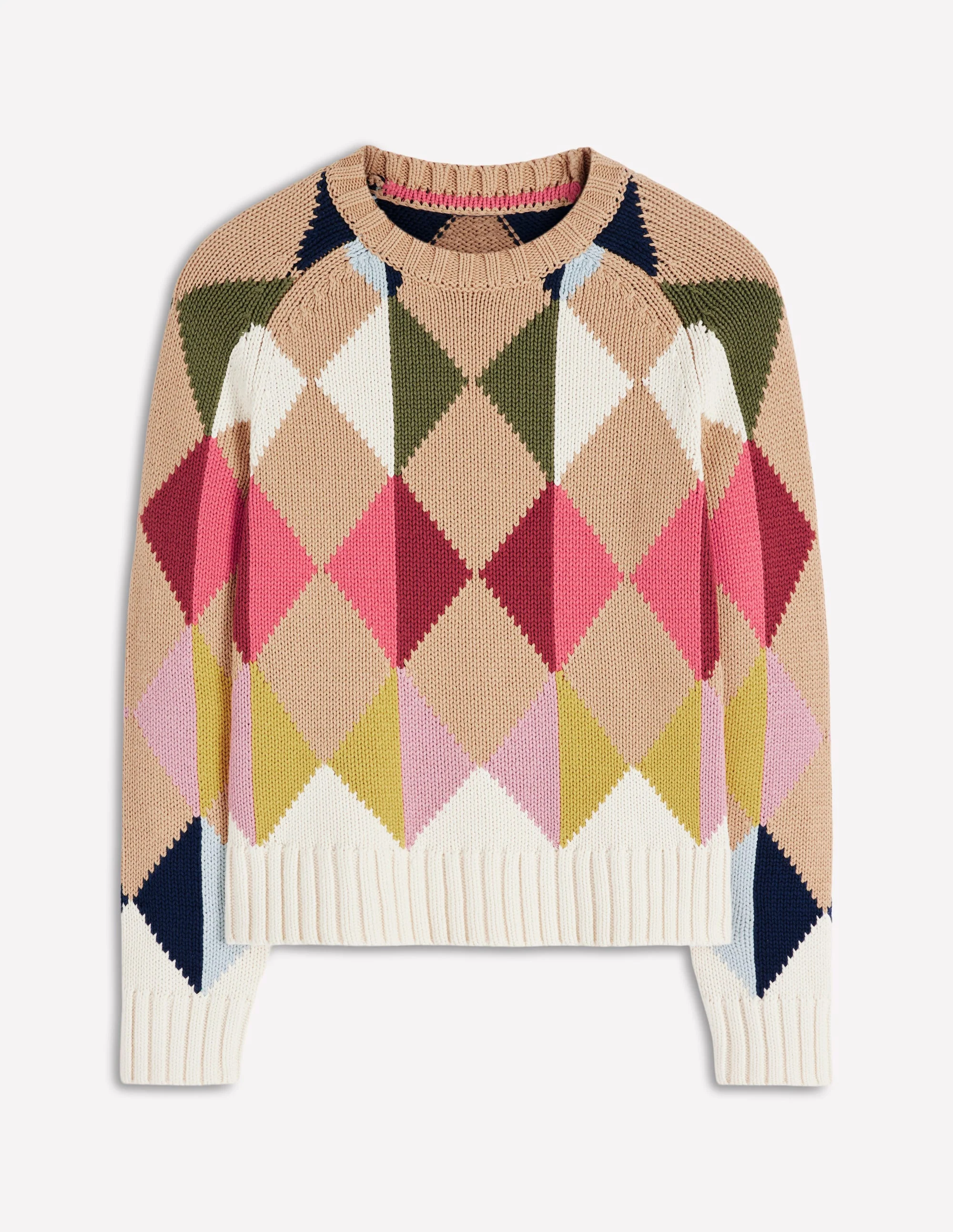 Camilla Argyle-Pullover aus Baumwolle-Bunt, Argyle-Muster - Image 6