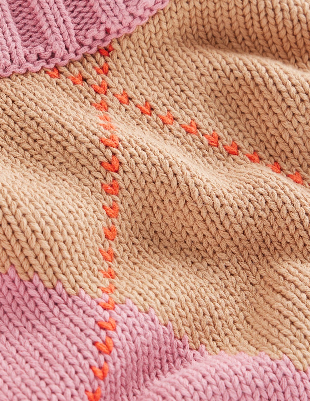 Camilla Argyle-Pullover aus Baumwolle-Rosa Argyle - Image 7