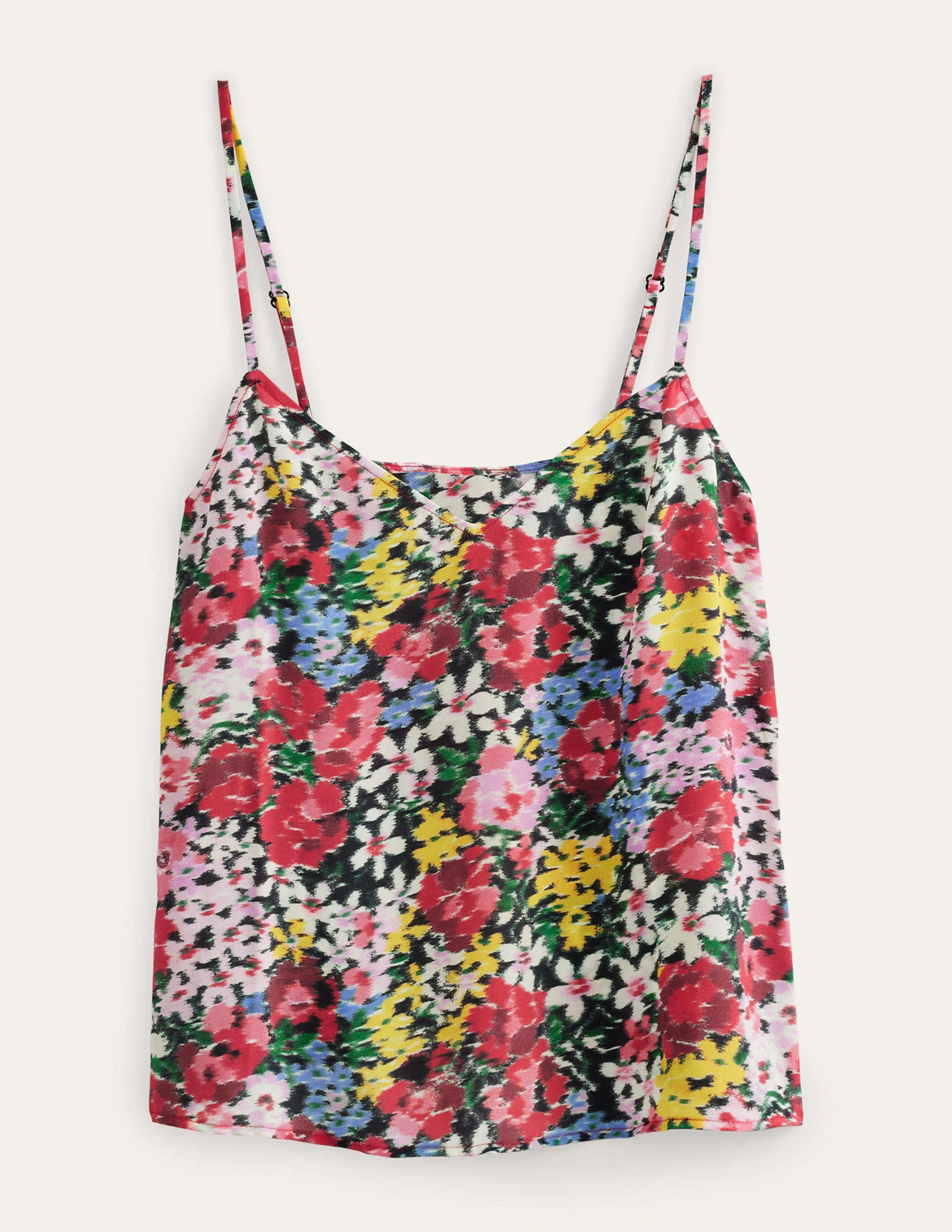 Camisole aus Seide-Bunt, Moiré-Blüten - Image 5
