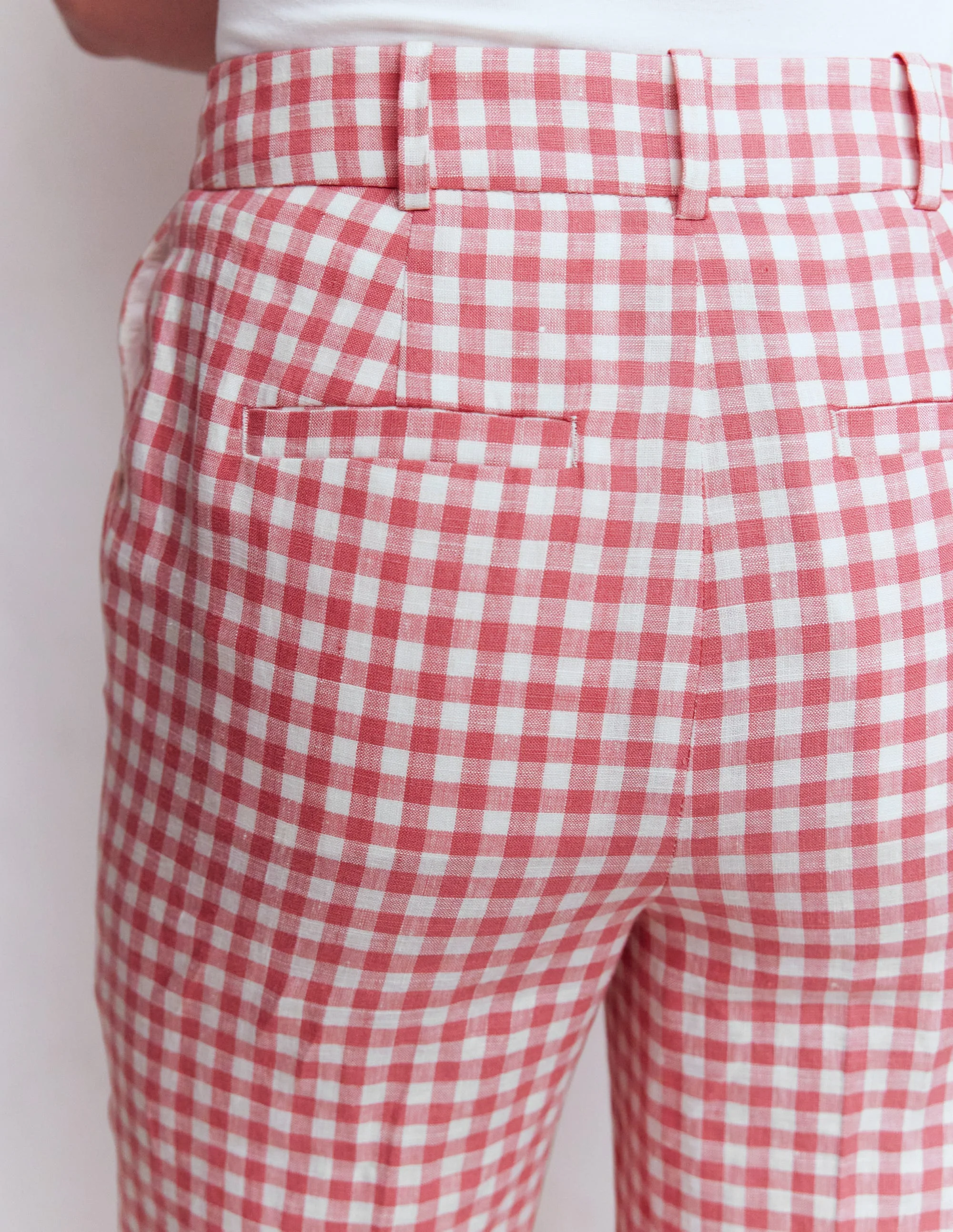 Canonbury 7/8-Leinenhose-Vintage-Rosa Vichykaro - Image 4