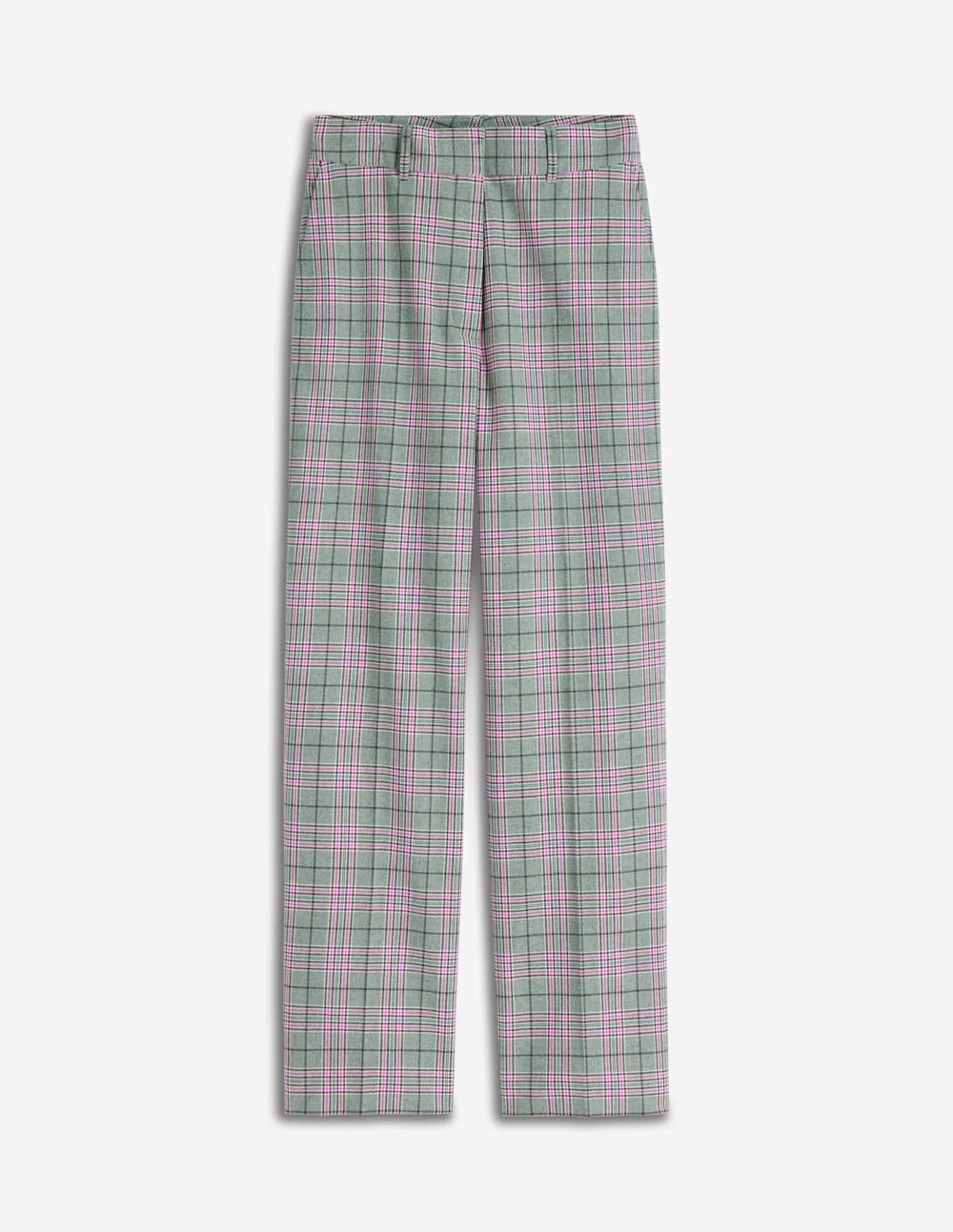 Canonbury Taillierte Hose-Grün, Rosa und Braun Kariert - Image 7