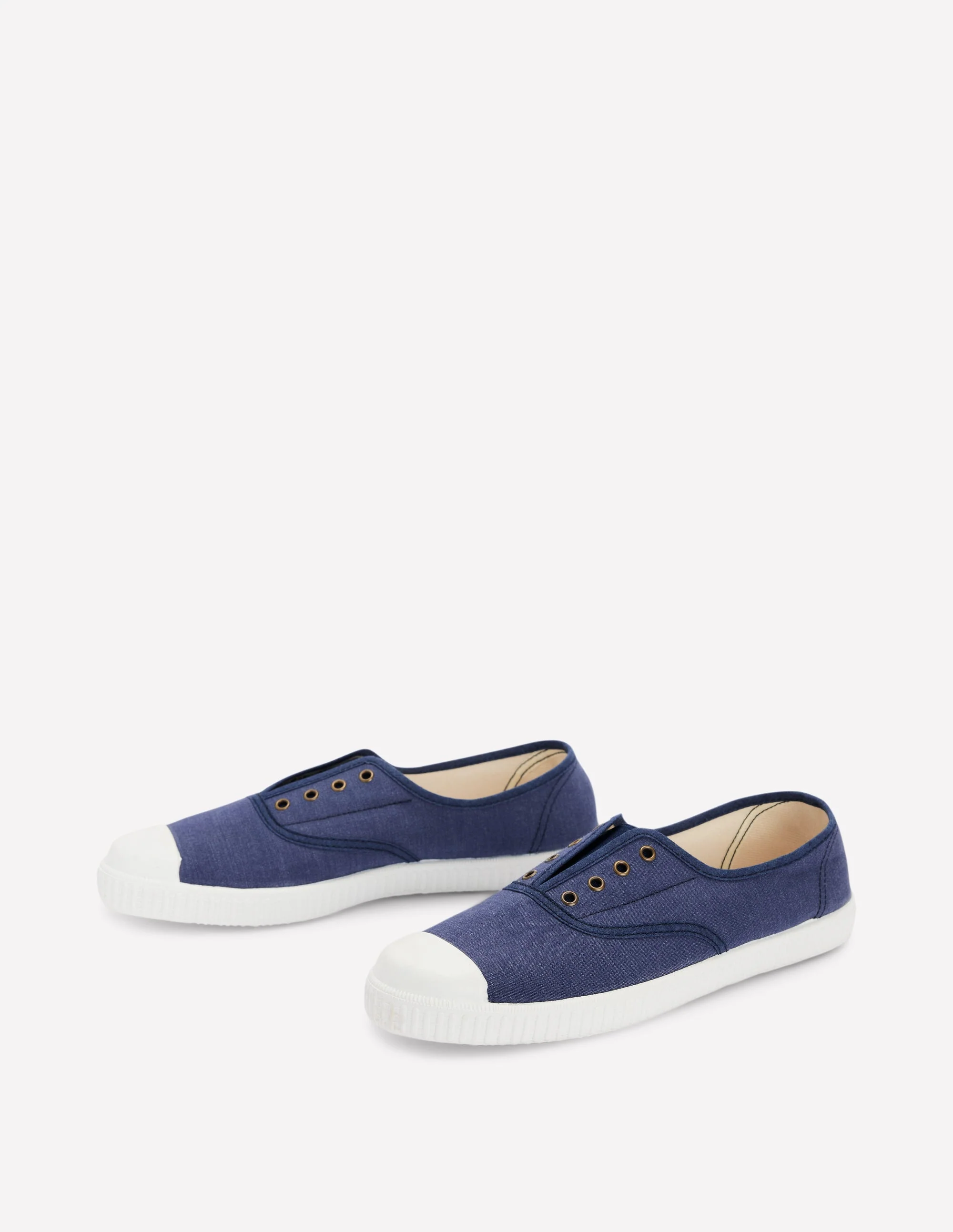 Canvas-Turnschuhe ohne Schnürung-Marineblaue - Image 3