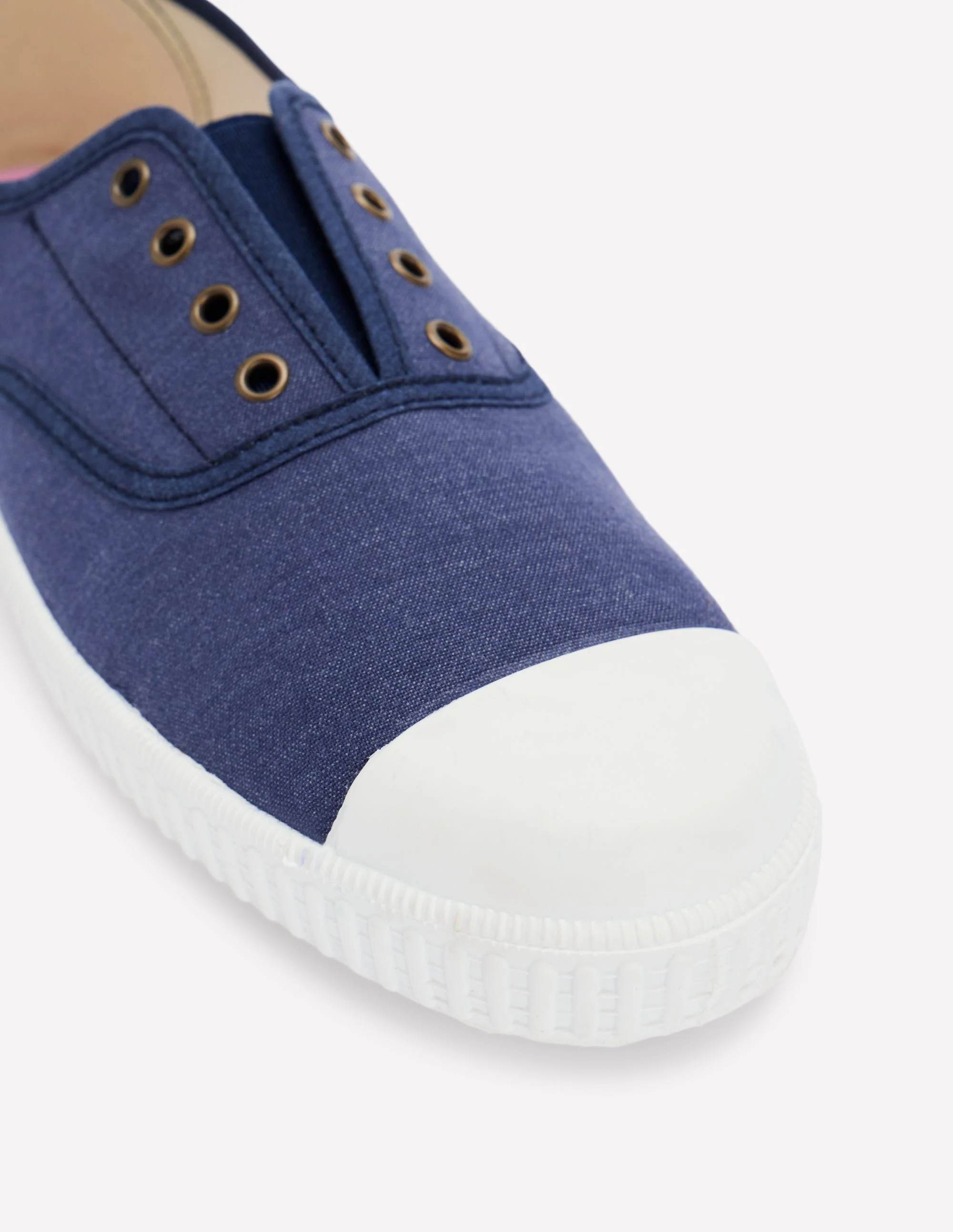 Canvas-Turnschuhe ohne Schnürung-Marineblaue - Image 4