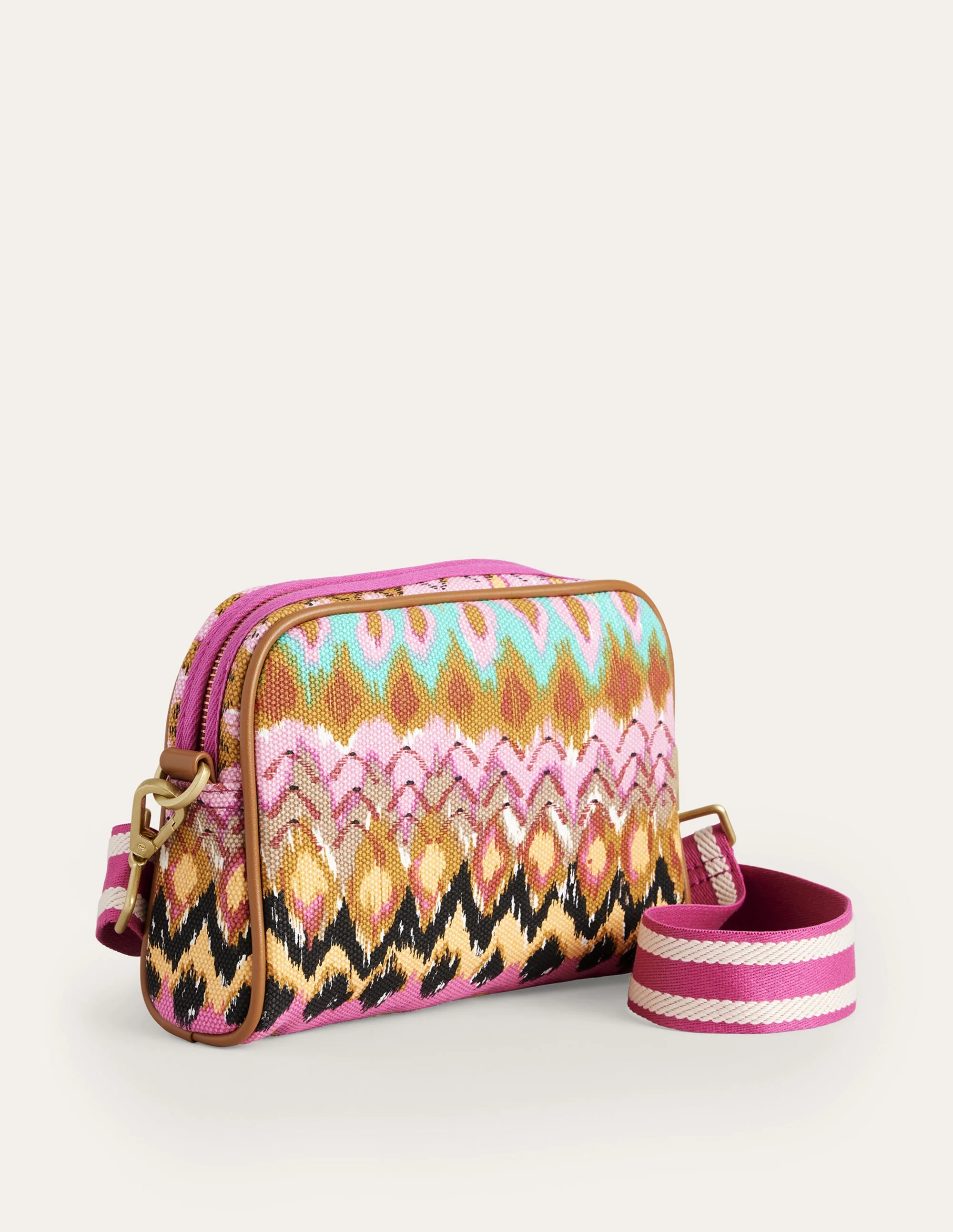 Canvas-Umhängetasche-Bunt, Ikat - Image 2