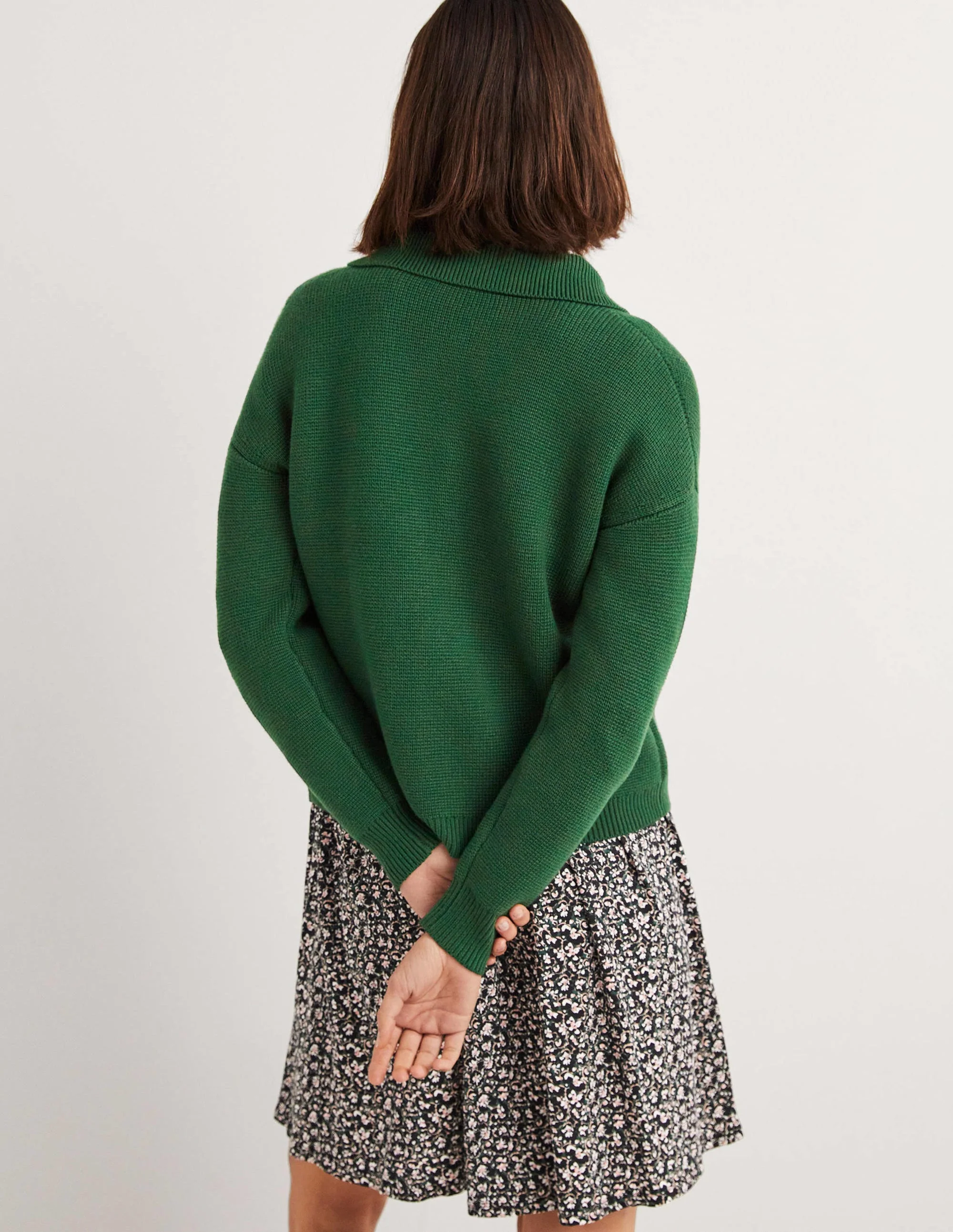Cardigan aus einer Wollmischung-Jägergrün - Image 3