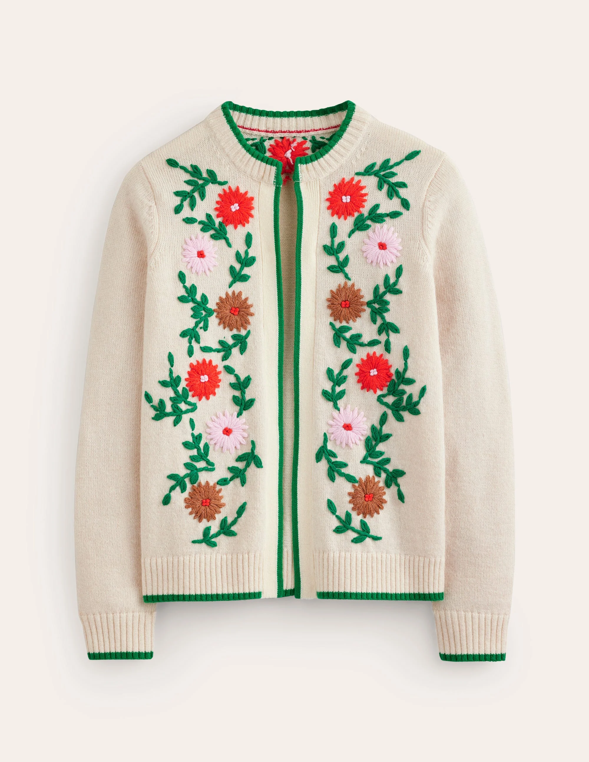 Cardigan mit Blumenstickerei-Black - Image 6