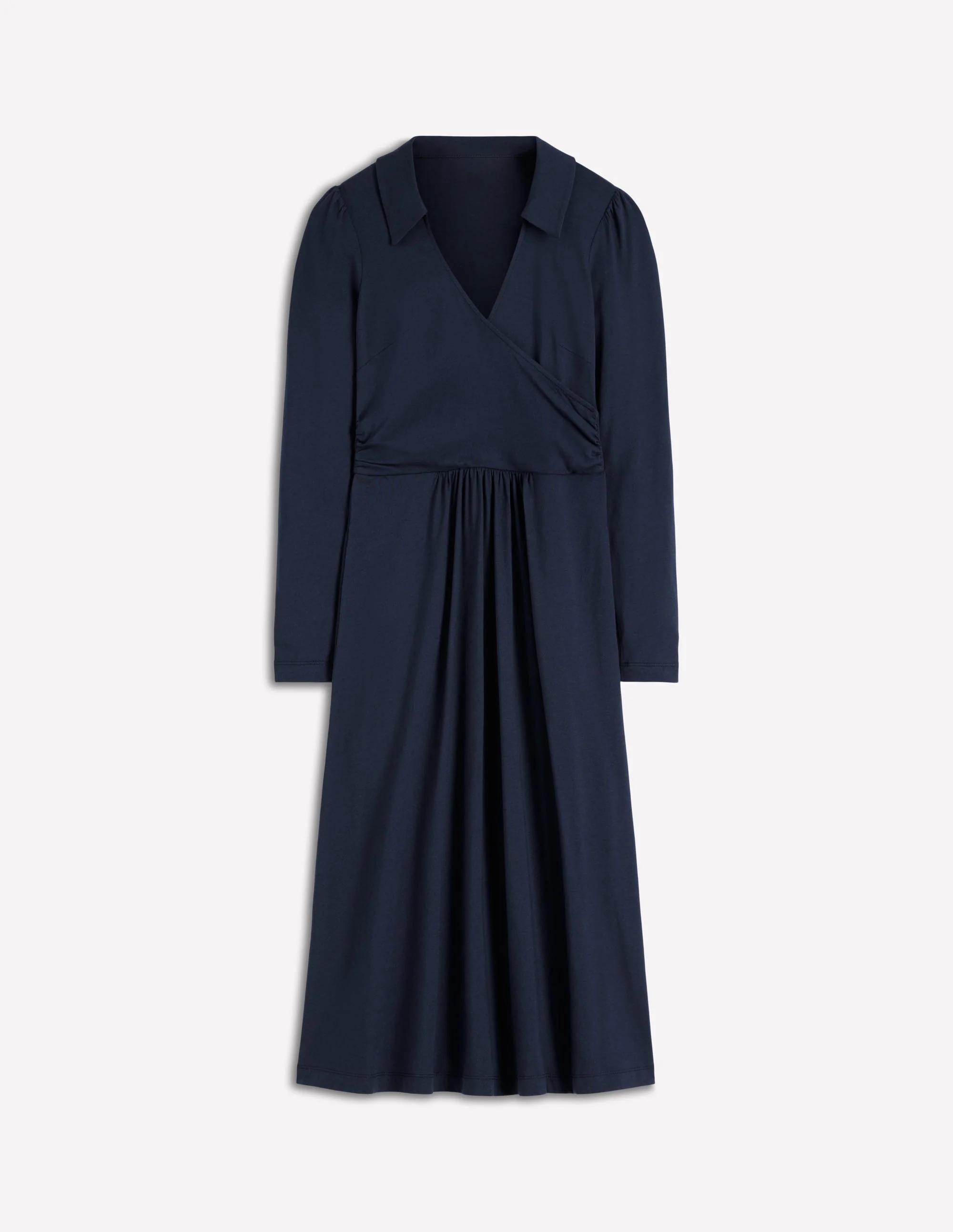 Carla Jersey-Wickelkleid-Marineblau - Image 5