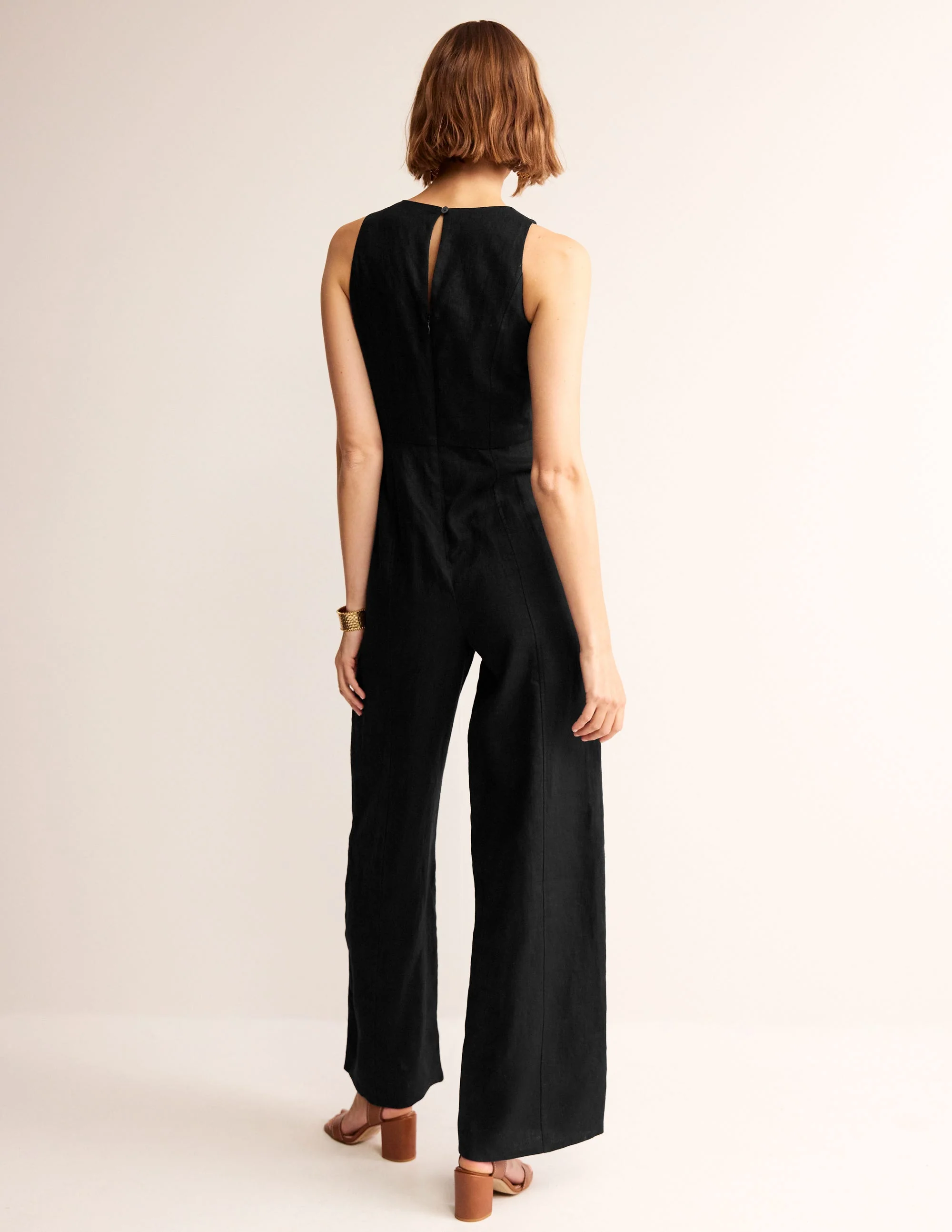 Carla Leinen-Jumpsuit-Schwarz - Image 3