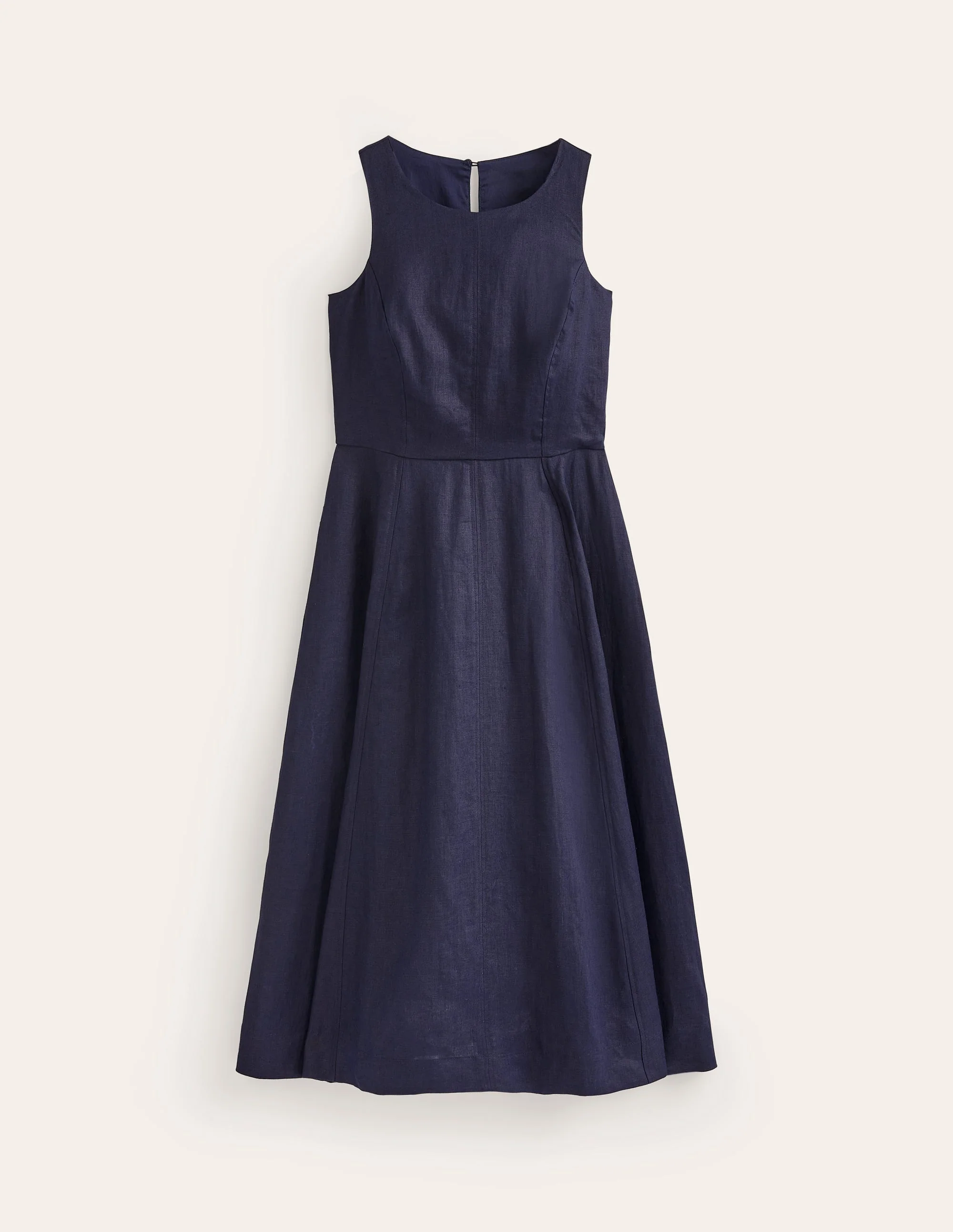 Carla Leinen-Midikleid-Aqua Marine Marl - Image 6