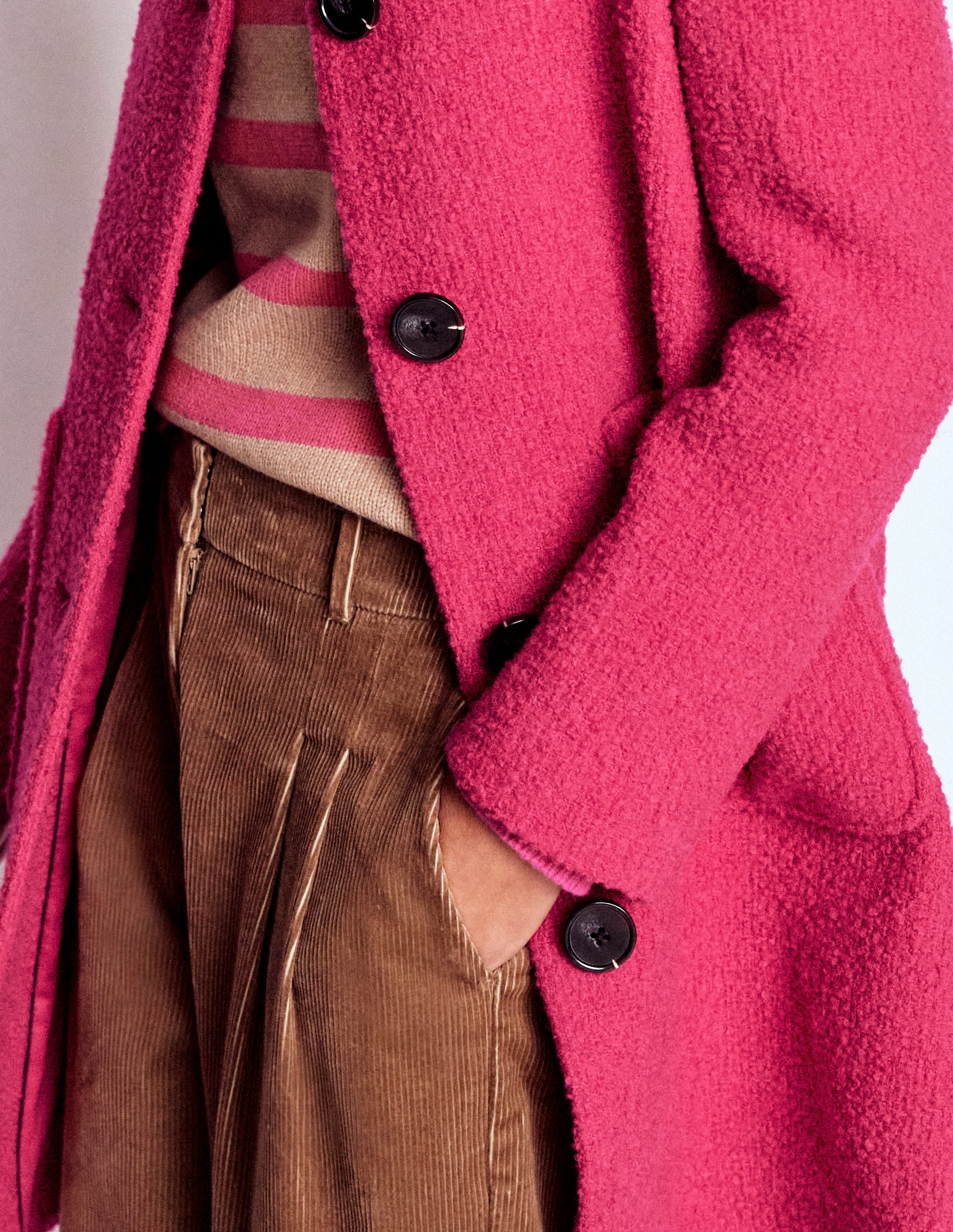 Carlisle Wollmantel-Kräftiges Rosa - Image 2