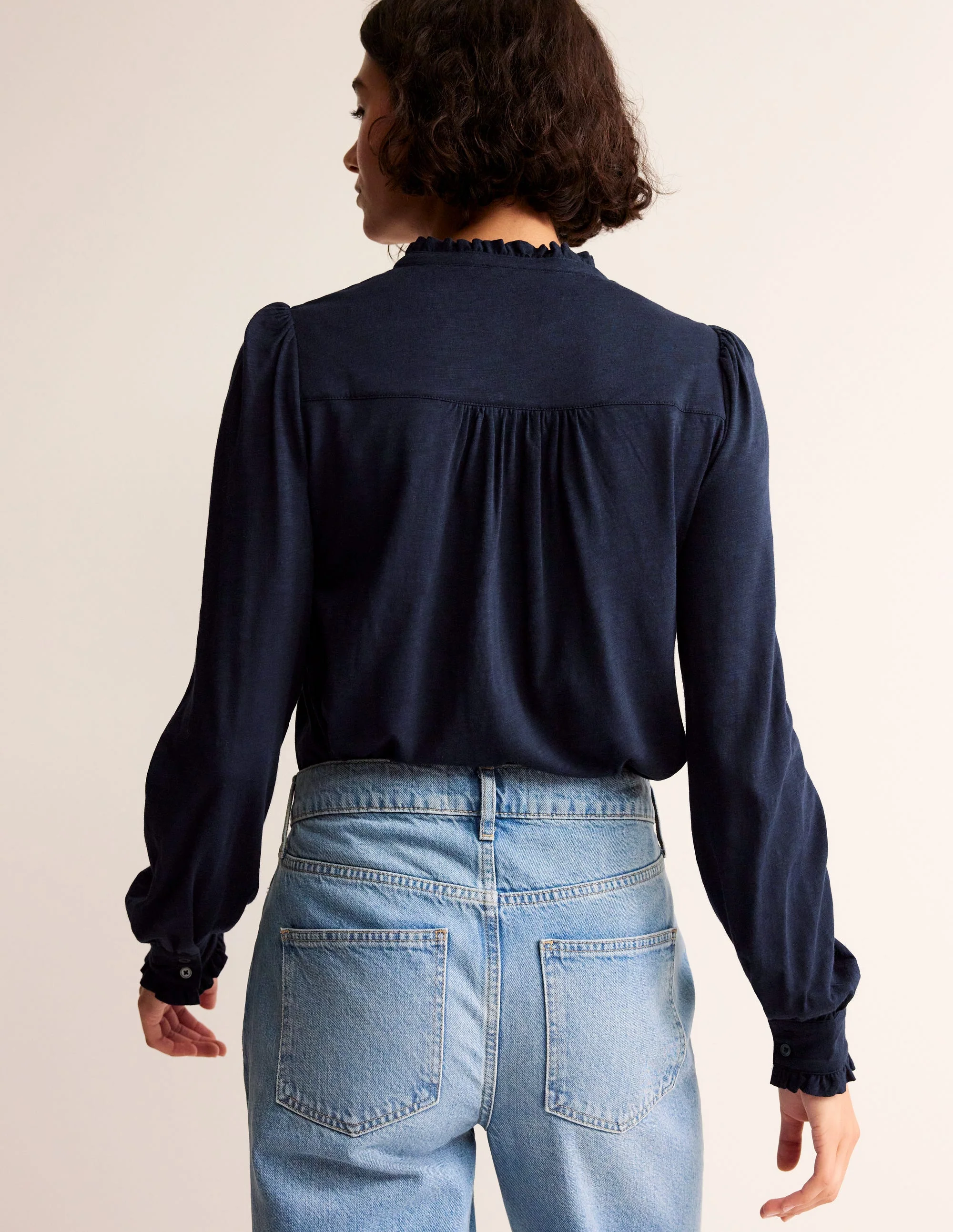 Caroline Jersey-Hemd-Aqua Marine Marl - Image 3