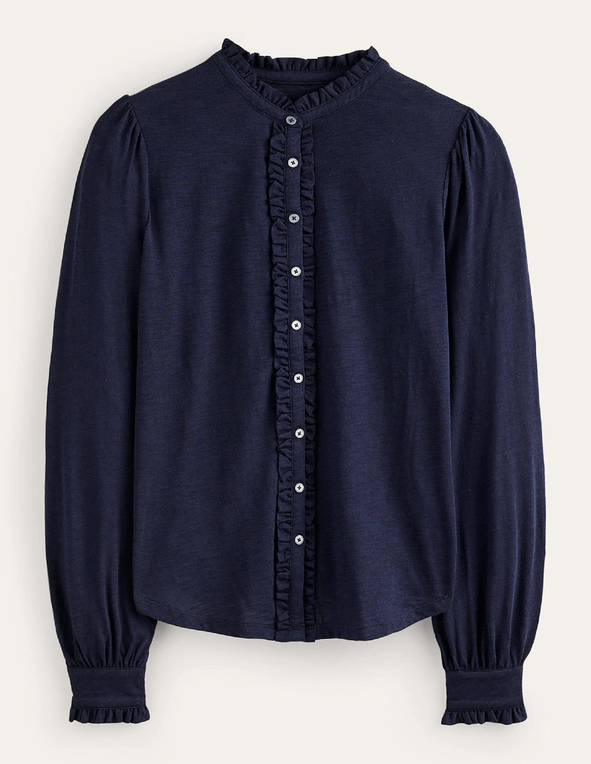 Caroline Jersey-Hemd-Marineblau - Image 8