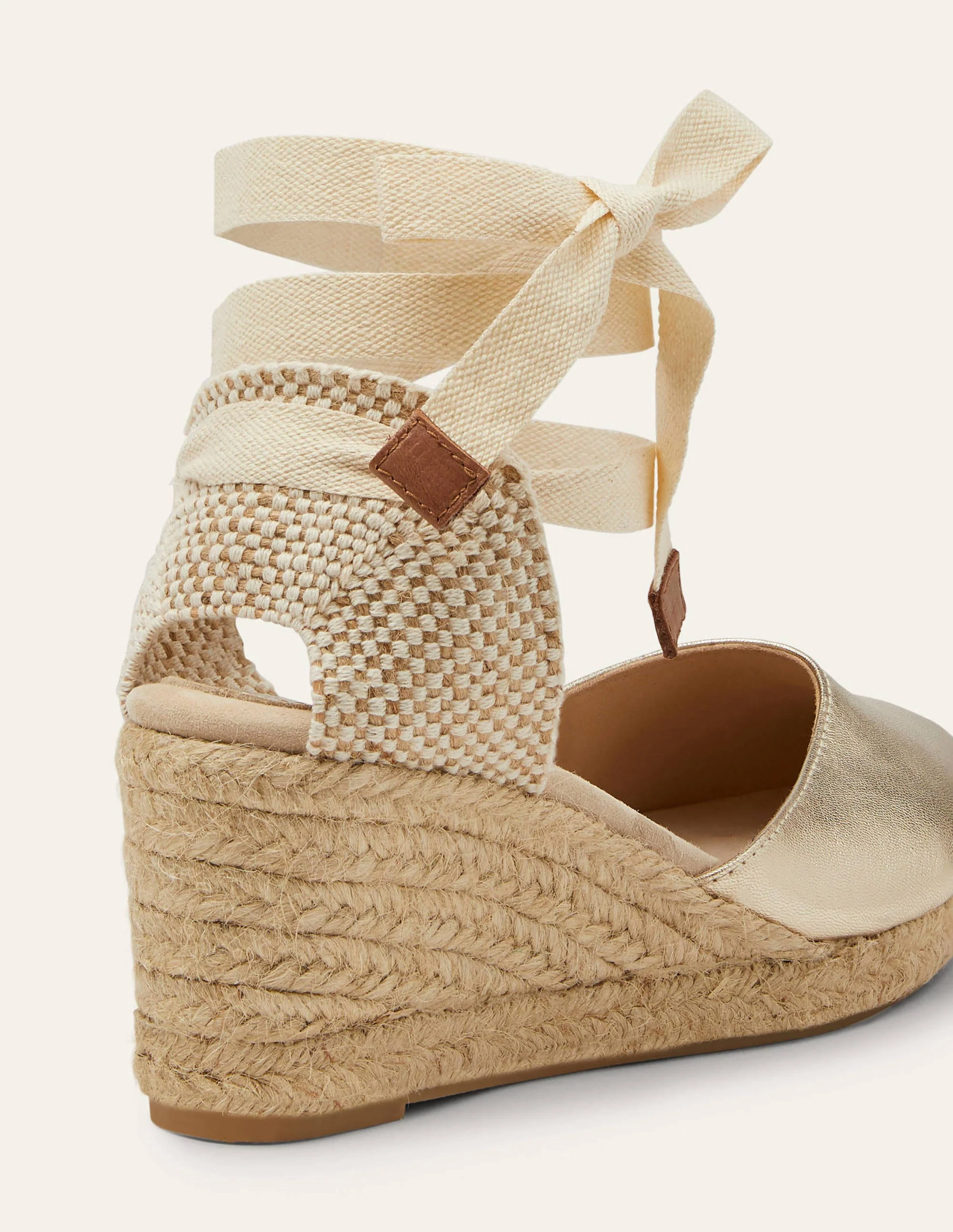 Cassie Espadrilles mit Keilabsatz-Blassgold-Metallic - Image 3