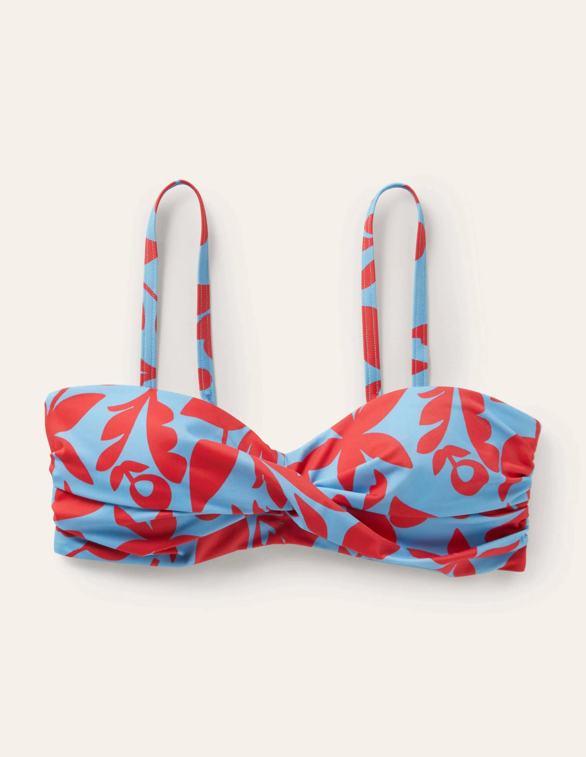 Catania Bikinioberteil in Körbchengröße-Graublau, Abstraktes Blattmuster - Image 4