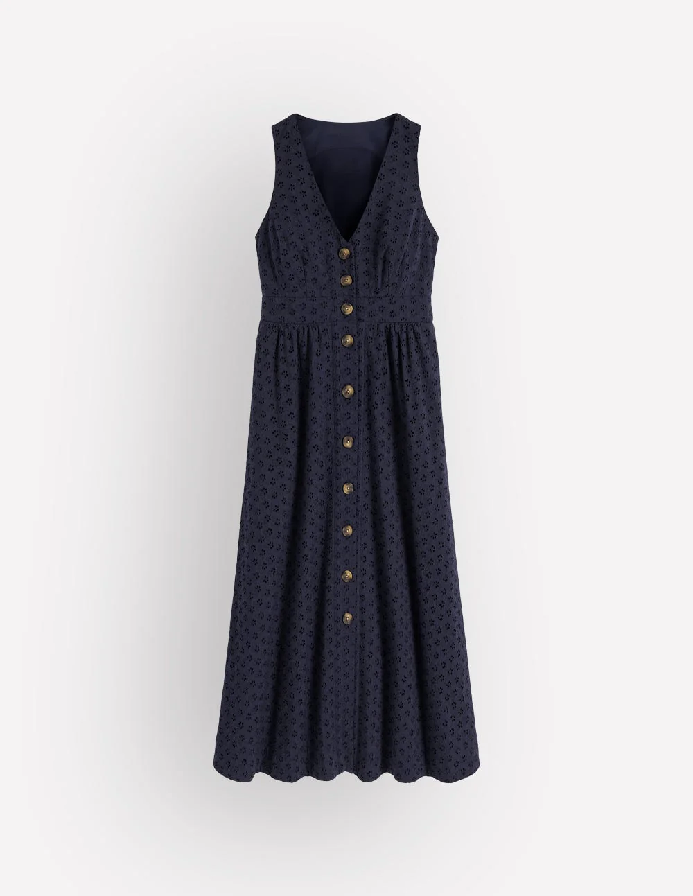 Catherine Kleid mit Lochstickerei-Marineblau, Lochstickerei - Image 5